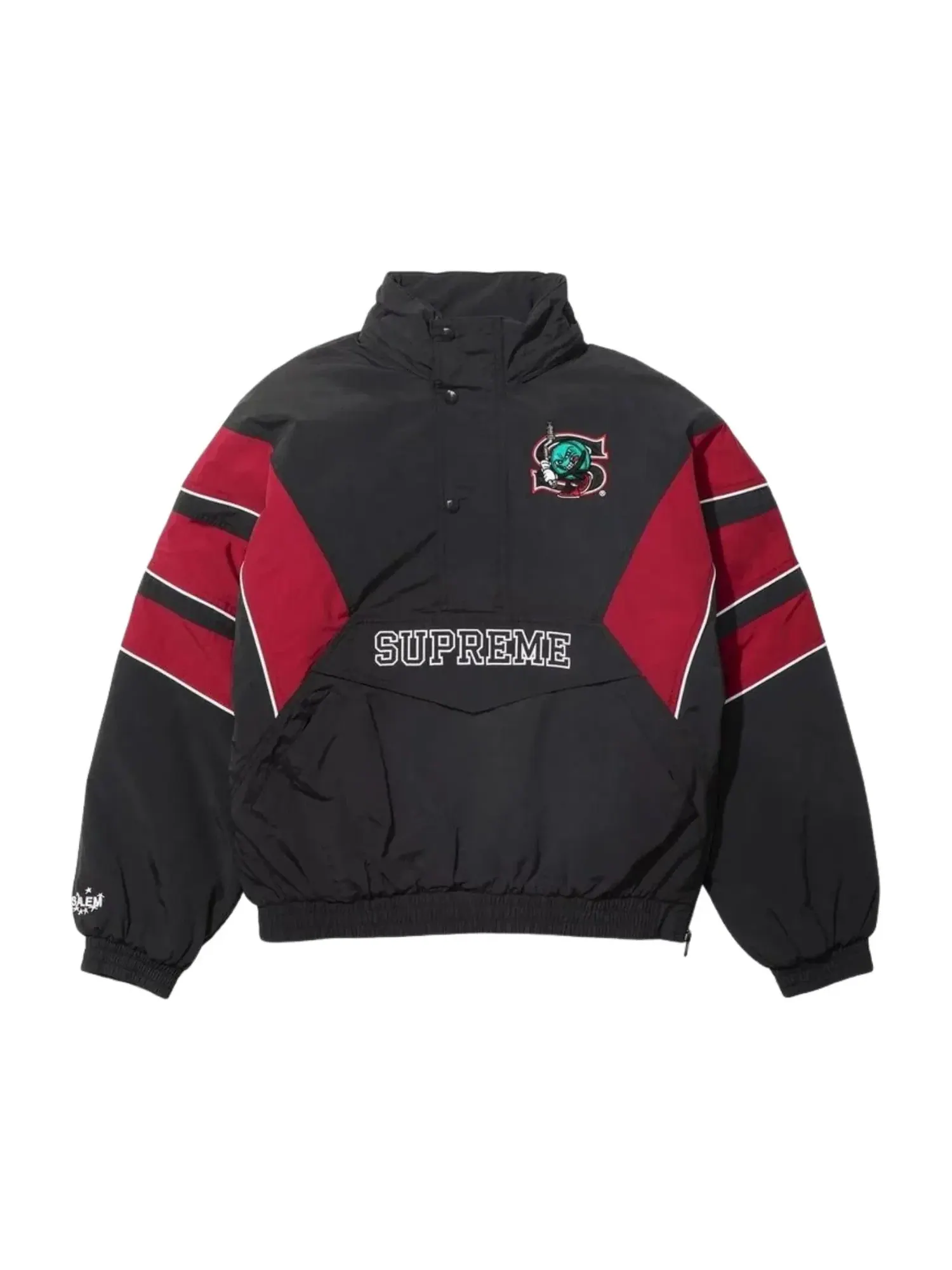 Куртка Supreme x SALEM SS26 Half Zip Stadium Jacket 'Black' SUP-SS26-273-RED — изображение 3 из 3, черный