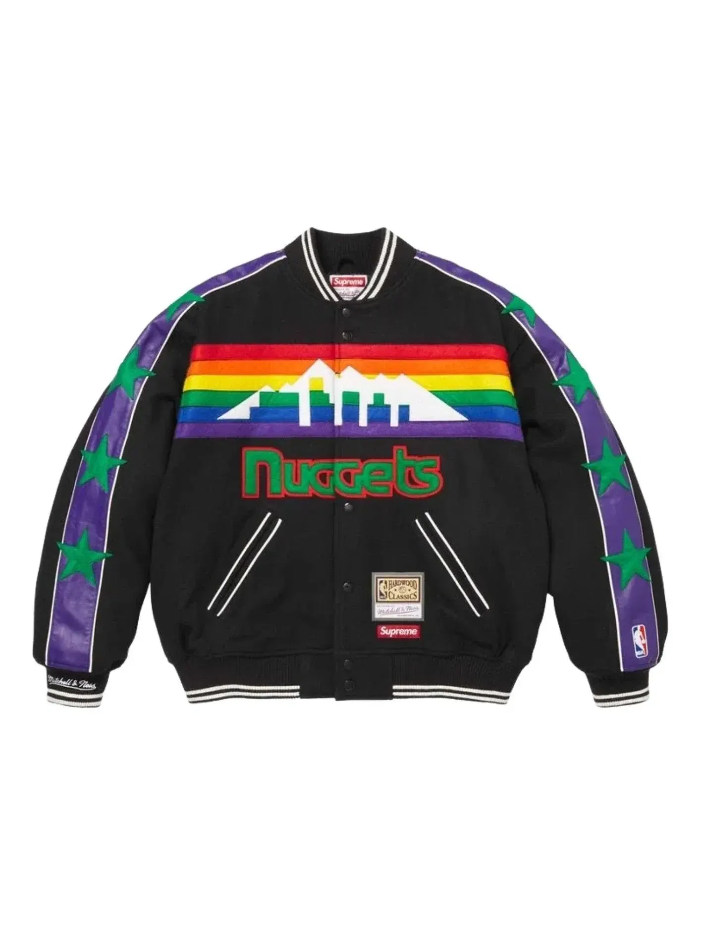 Куртка Supreme x Mitchell & Ness Teams Varsity Jacket 'Black' SUP-SS26-281-BLK — изображение 1 из 3, черный