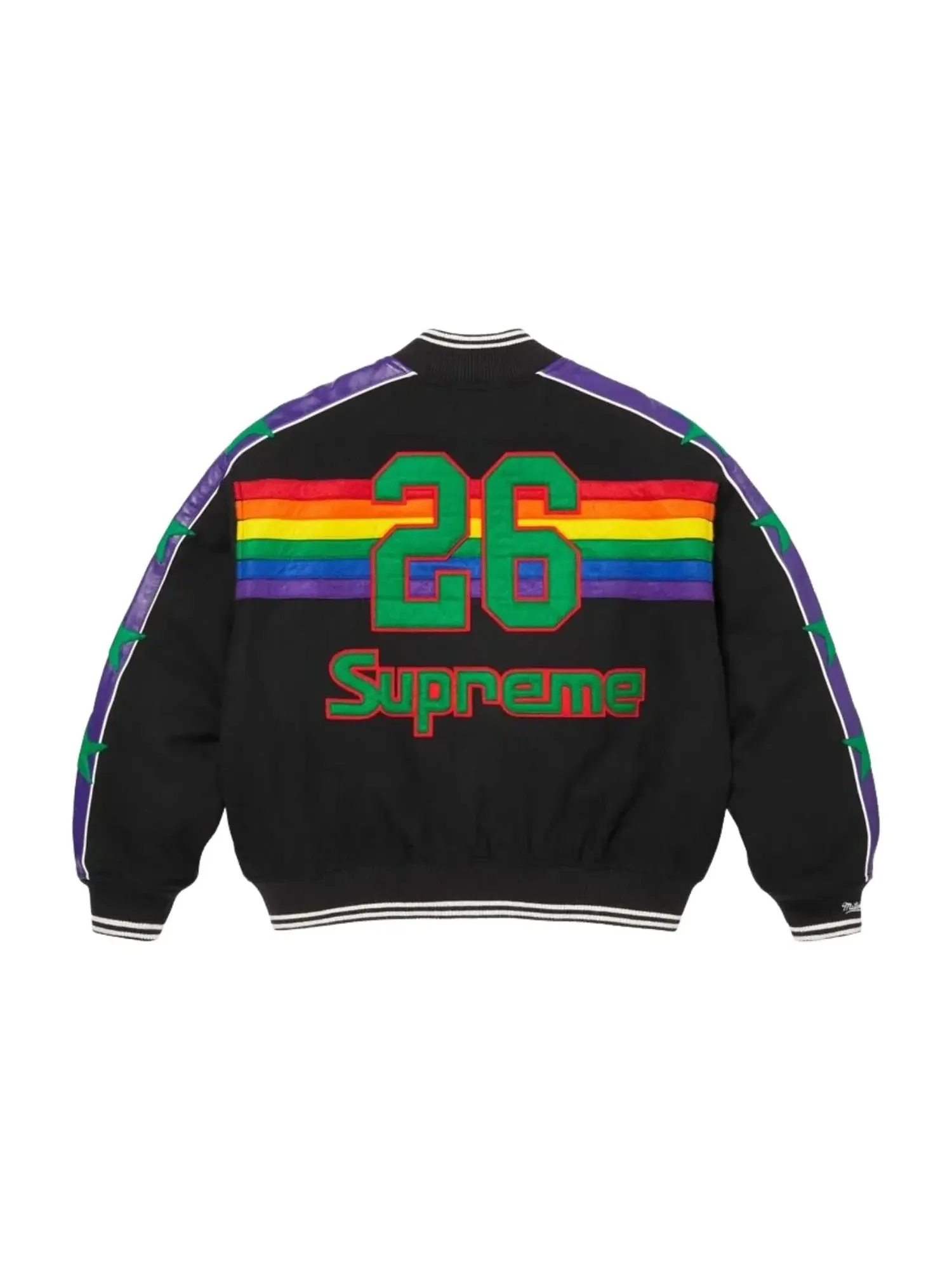 Куртка Supreme x Mitchell & Ness Teams Varsity Jacket 'Black' SUP-SS26-281-BLK — изображение 3 из 3, черный