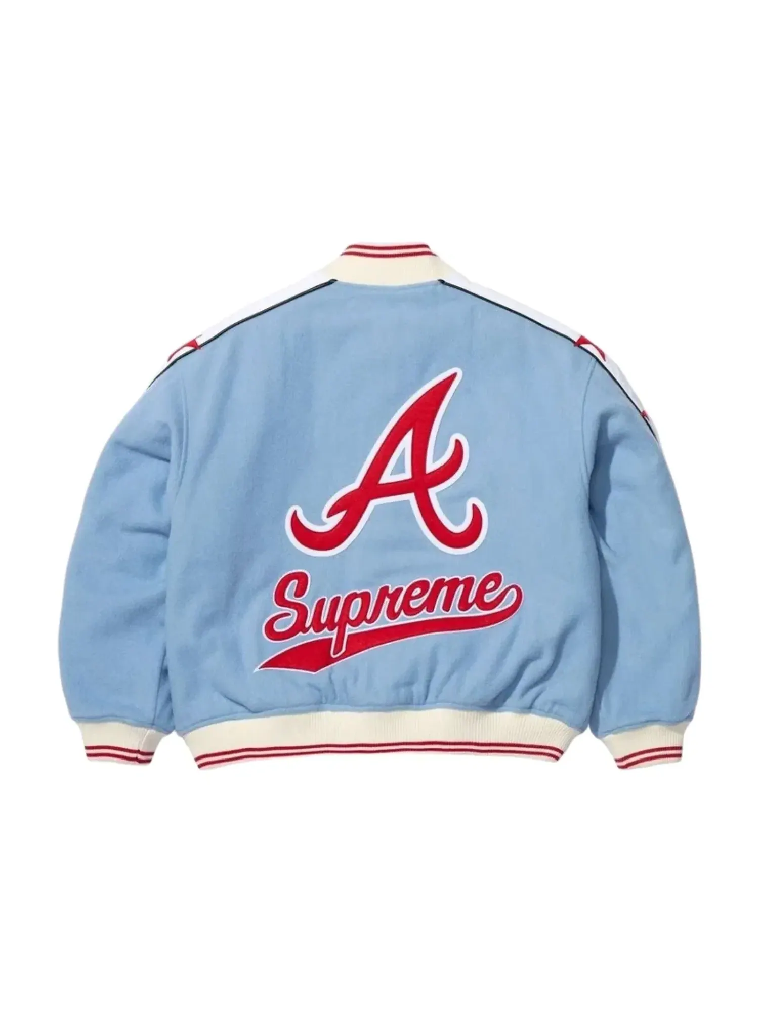 Куртка Supreme x Mitchell & Ness SS26 Teams Varsity Jacket 'Light Blue' SUP-SS26-281-BLU — изображение 3 из 3, синий