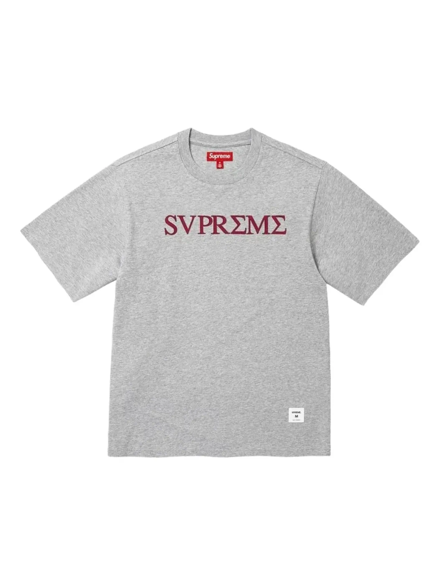 Футболка Supreme SS26 Greek S/S 'Heather Grey' SUP-SS26-290-GRY — изображение 1 из 1, серый