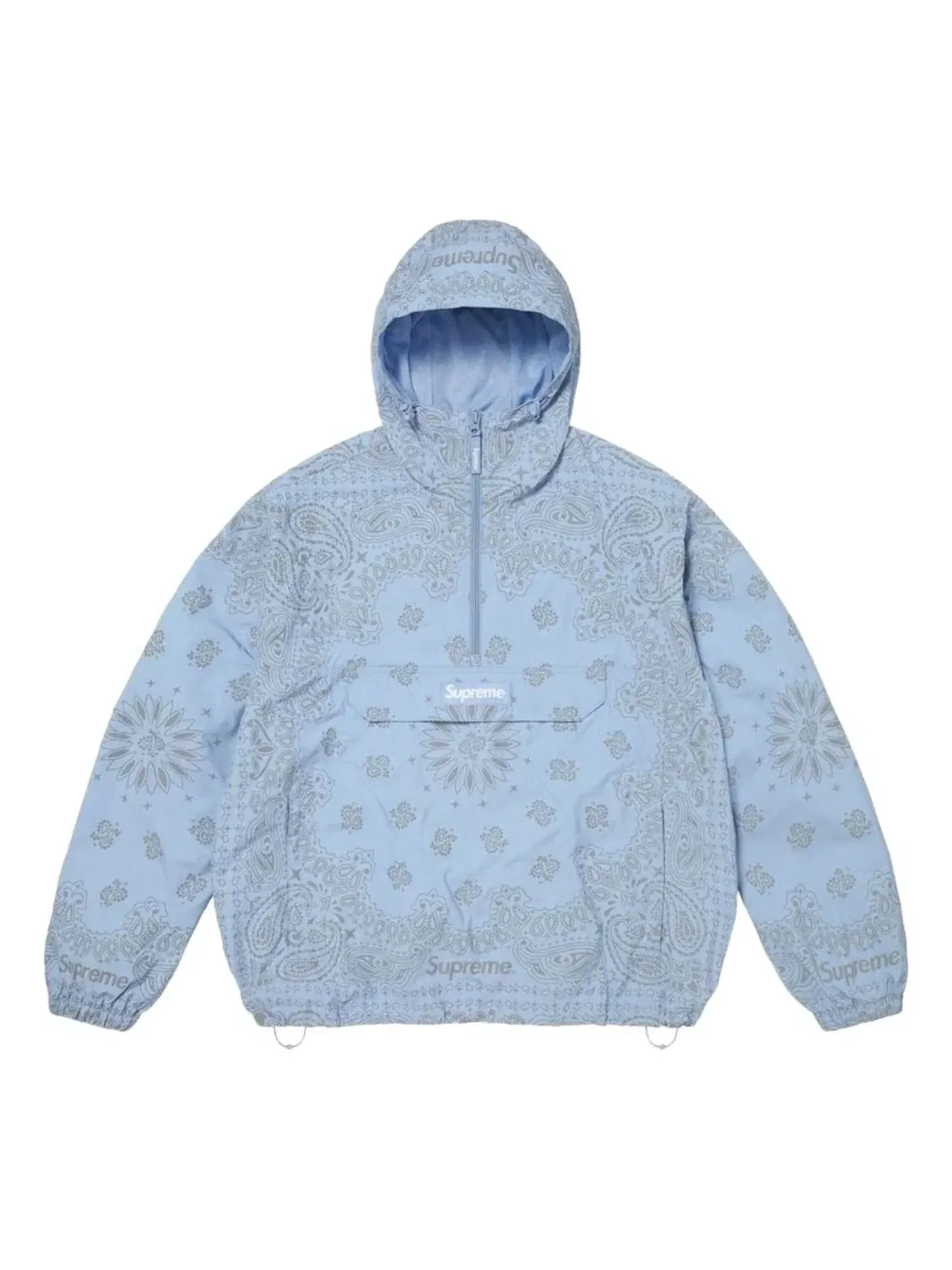 Мужское худи с принтом Reflective Bandana Anorak Supreme — изображение 1 из 4, синий