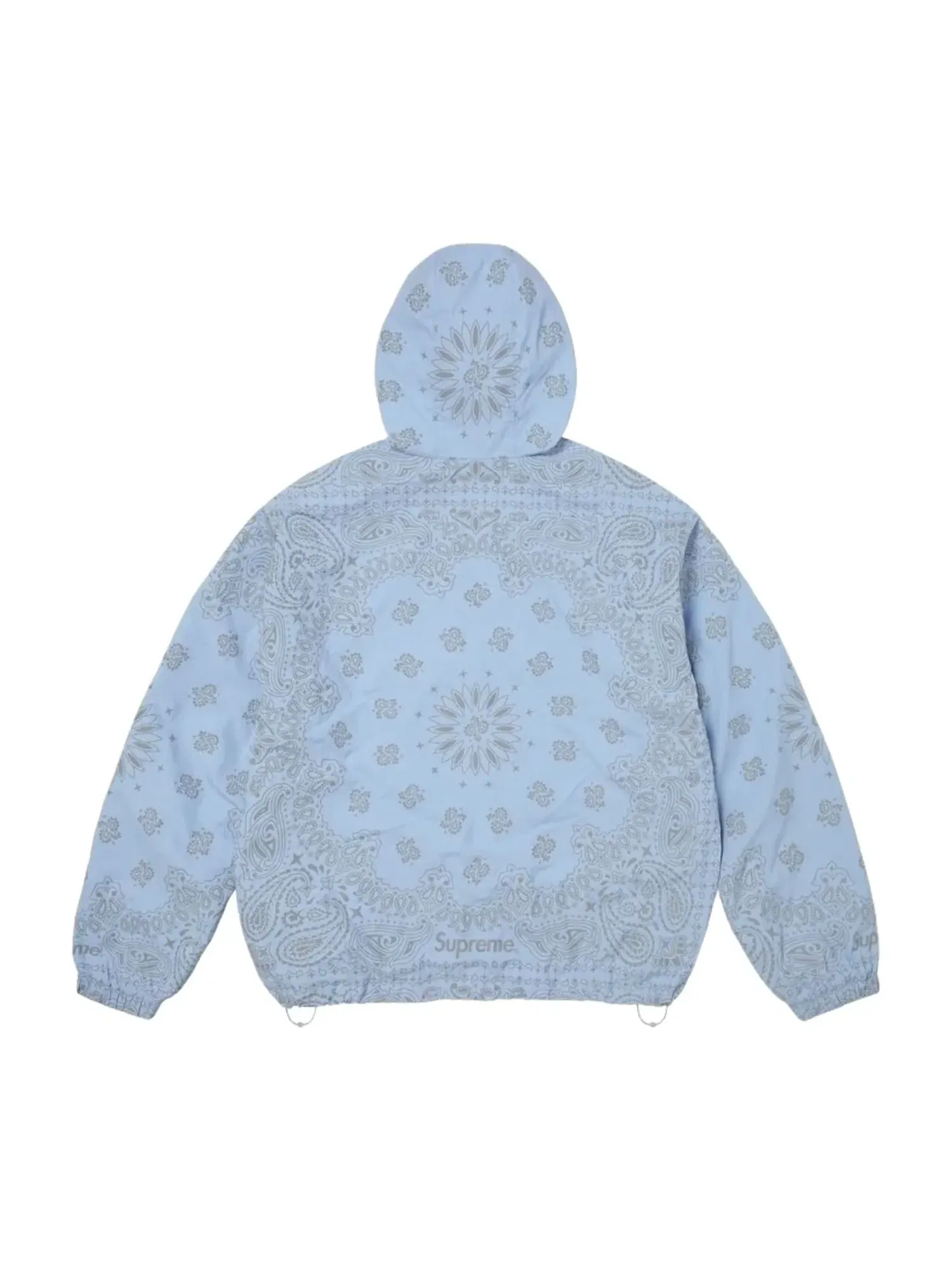 Мужское худи с принтом Reflective Bandana Anorak Supreme — изображение 3 из 4, синий