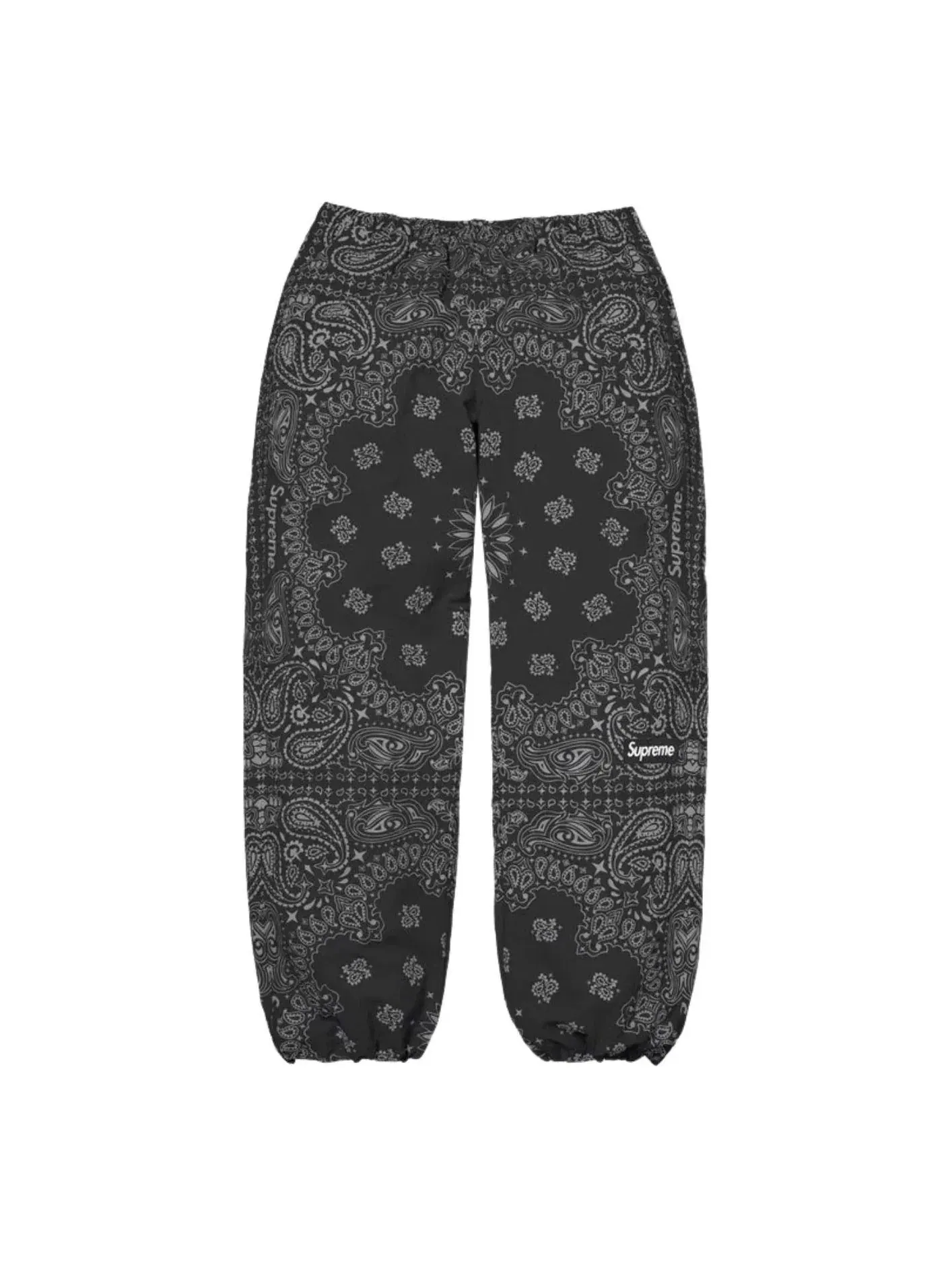 Мужские спортивные штаны с принтом Reflective Bandana Supreme — изображение 1 из 3, черный