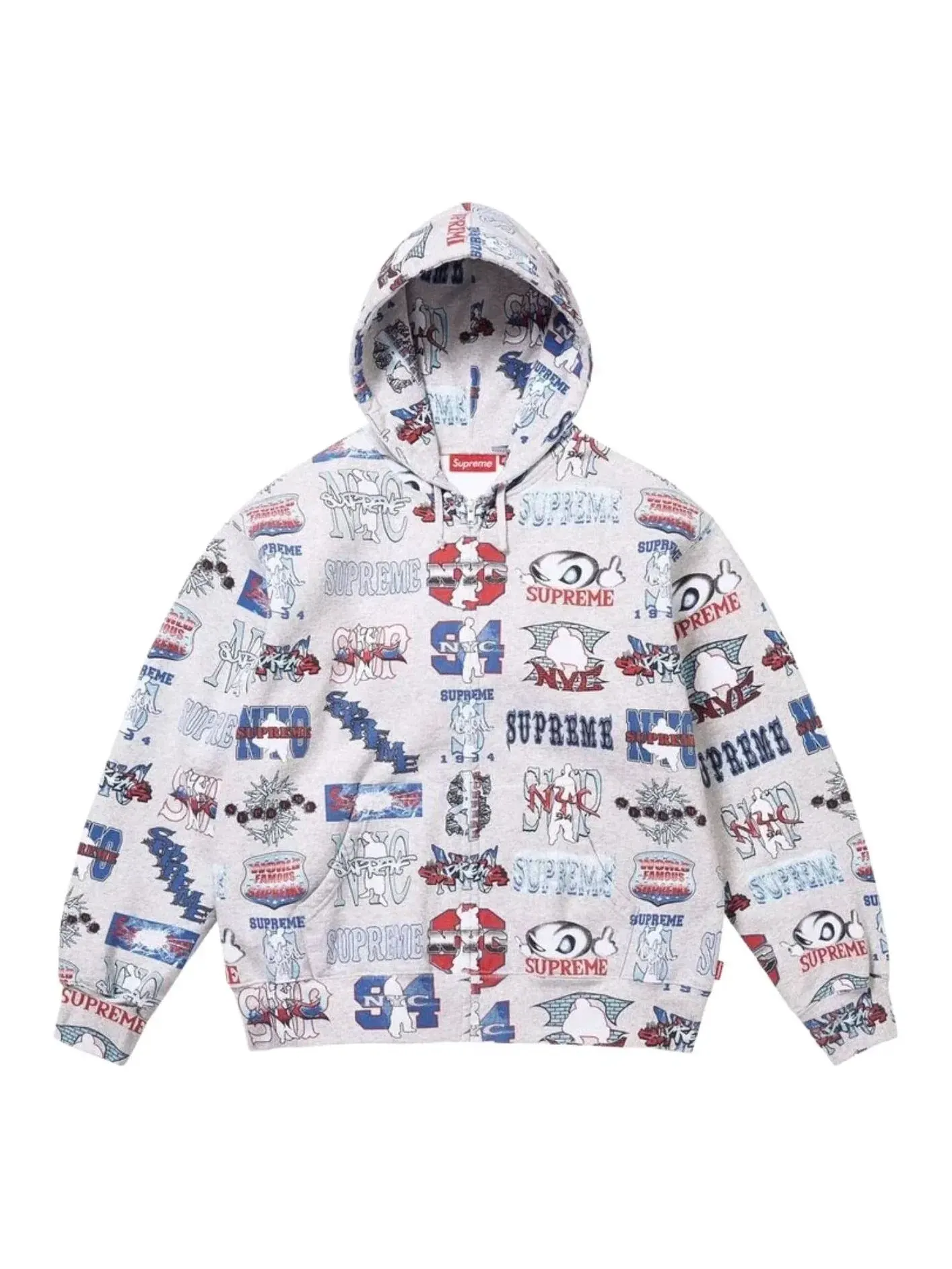 Мужское худи с молнией и капюшоном Flash Zip Up Supreme — изображение 1 из 1, белый