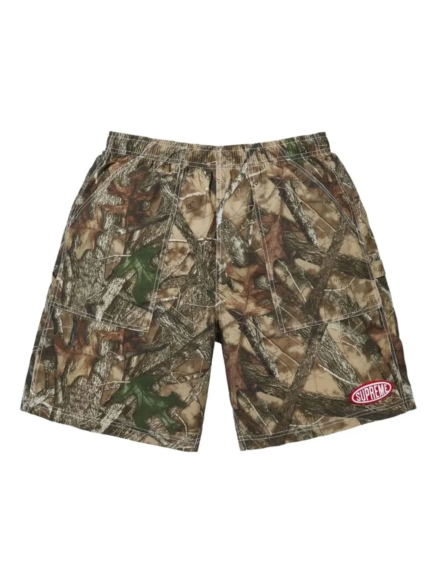 Мужские шорты из нейлона с камуфляжным принтом TrueTimber HTC Camo Supreme — изображение 1 из 2, коричневый