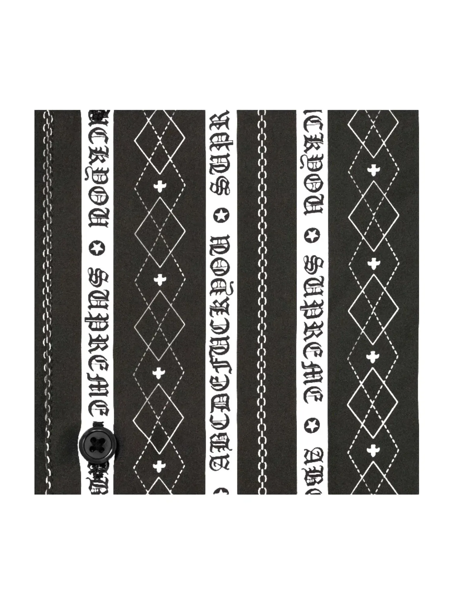Мужская рубашка с длинным рукавом Old English Stripe Supreme — изображение 2 из 2, черный