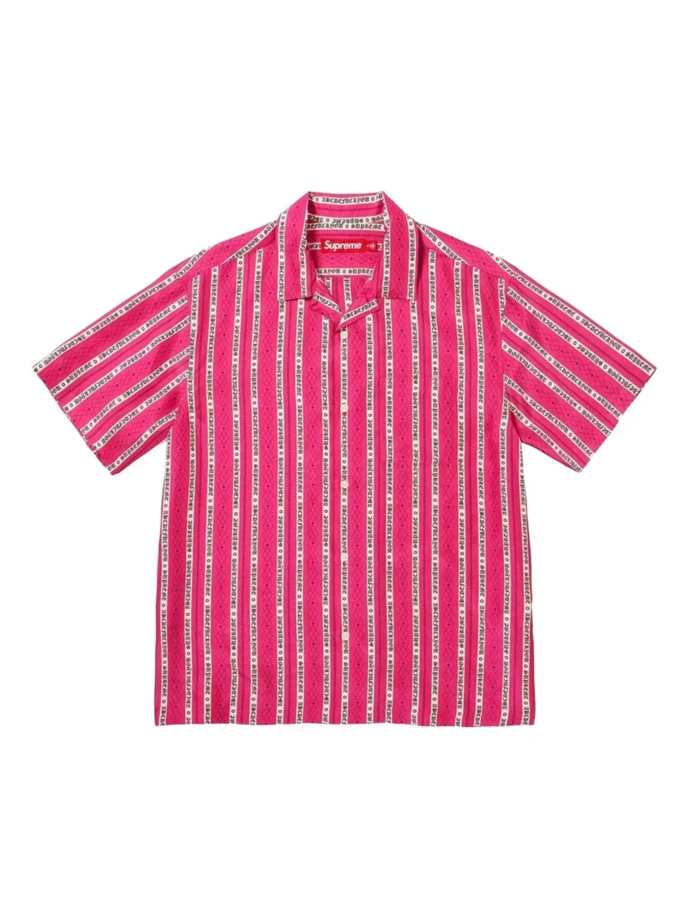 Мужская рубашка с длинным рукавом Old English Stripe Supreme — изображение 1 из 2, розовый