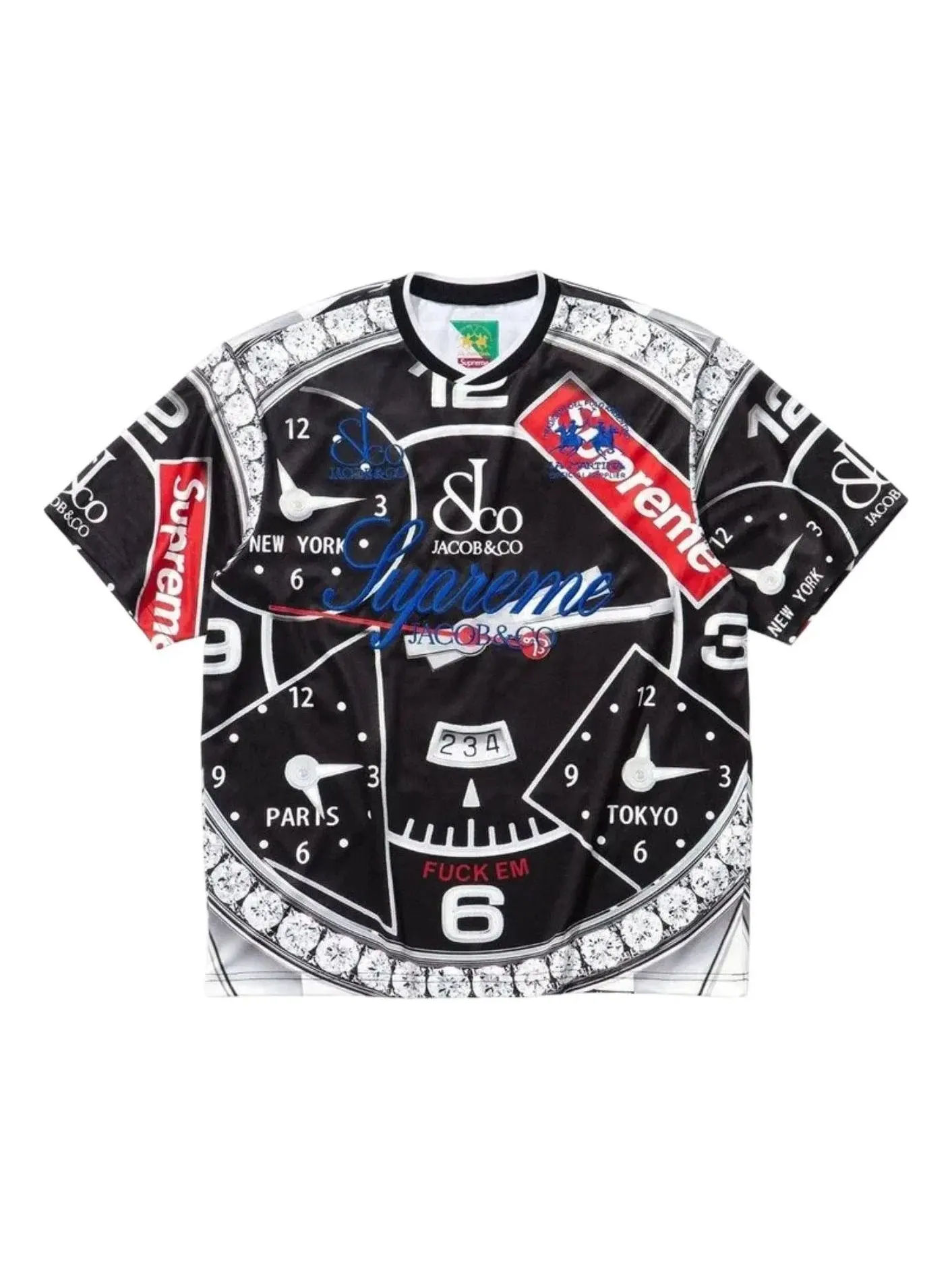 Мужская футболка с принтом Supreme x La Martina SS26 Soccer Jersey модель Black — изображение 1 из 2, черный