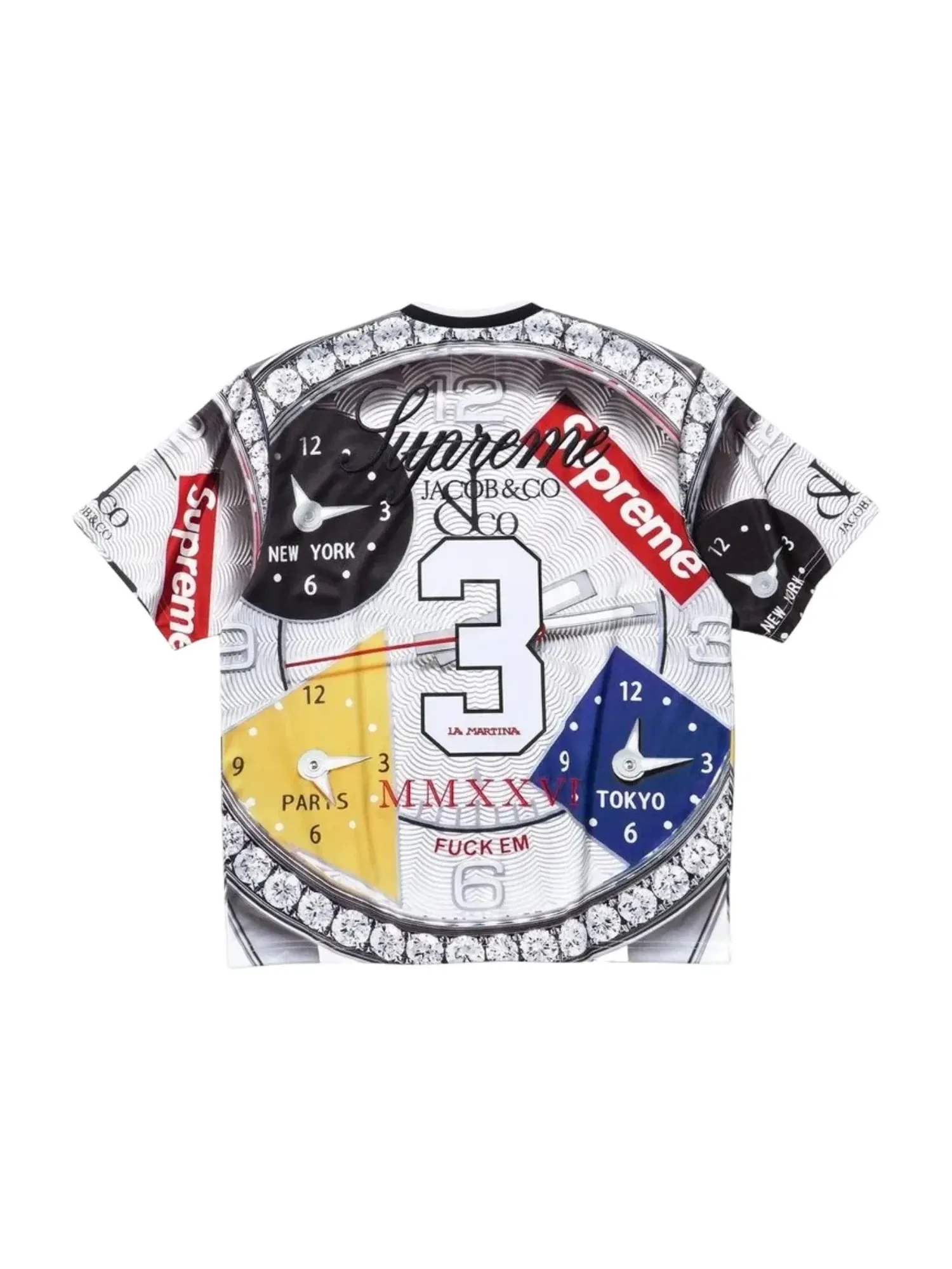 Мужская футболка с принтом Supreme x La Martina SS26 Soccer Jersey — изображение 2 из 2, белый