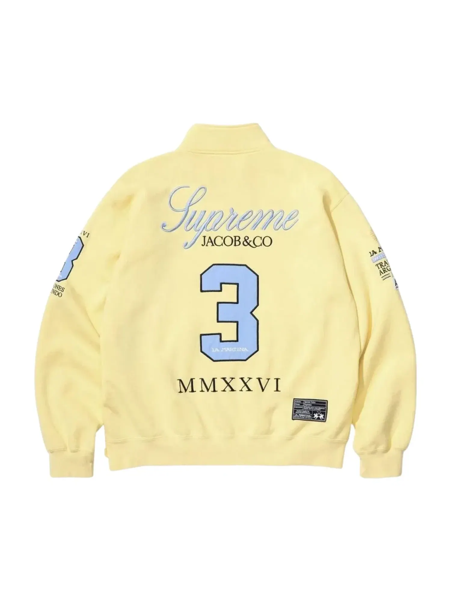 Мужская куртка-худи с молнией Supreme x La Martina — изображение 2 из 2, желтый