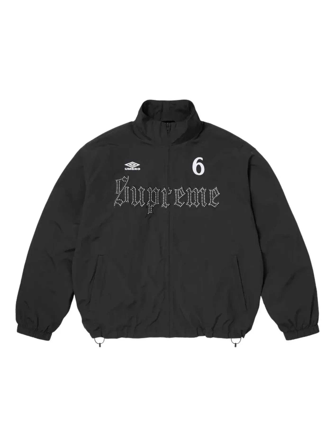 Мужская куртка с принтом Rhinestone Track Jacket Supreme — изображение 1 из 1, черный