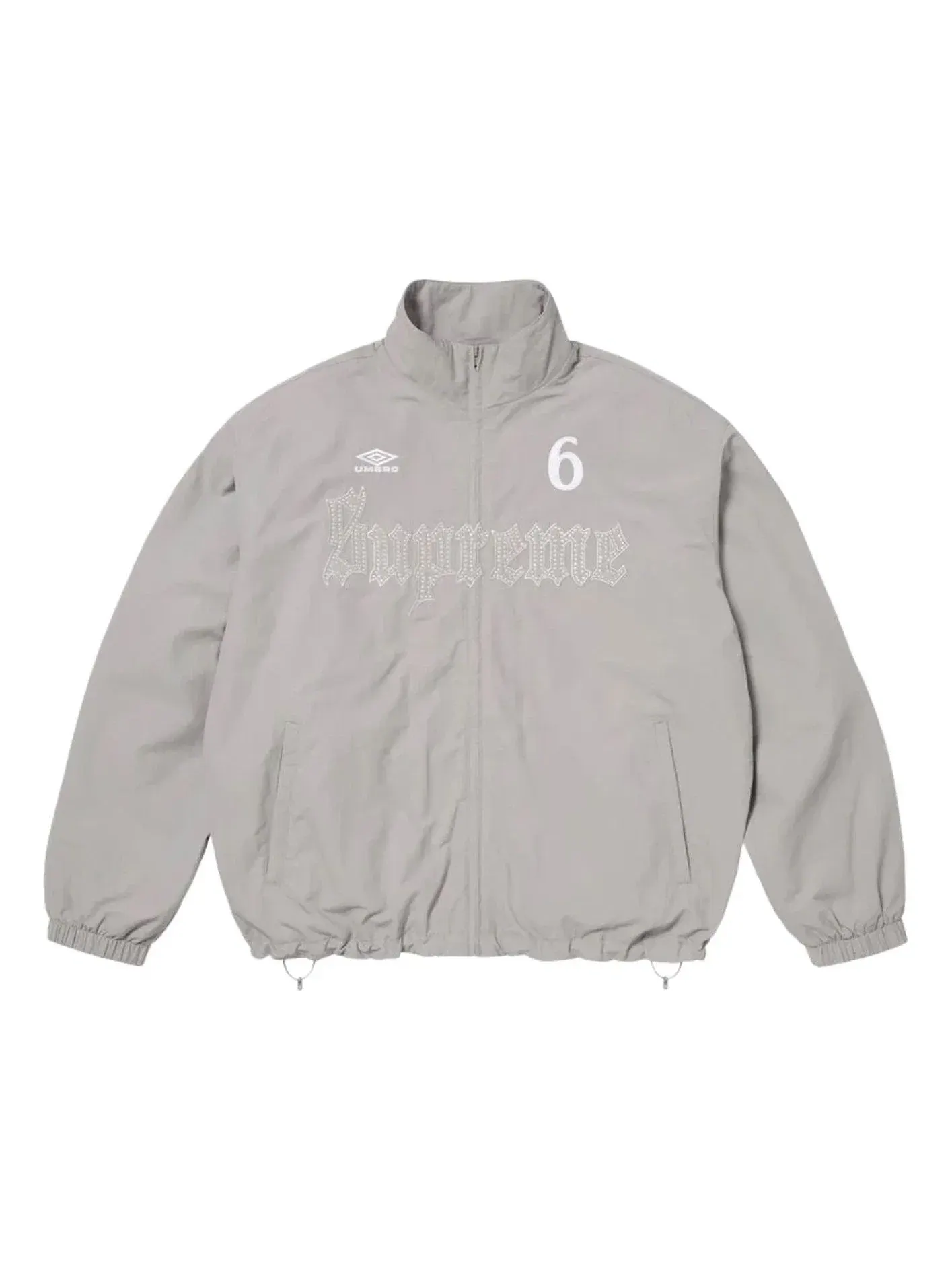 Мужская куртка с принтом Rhinestone Supreme x Umbro — изображение 1 из 1, серый