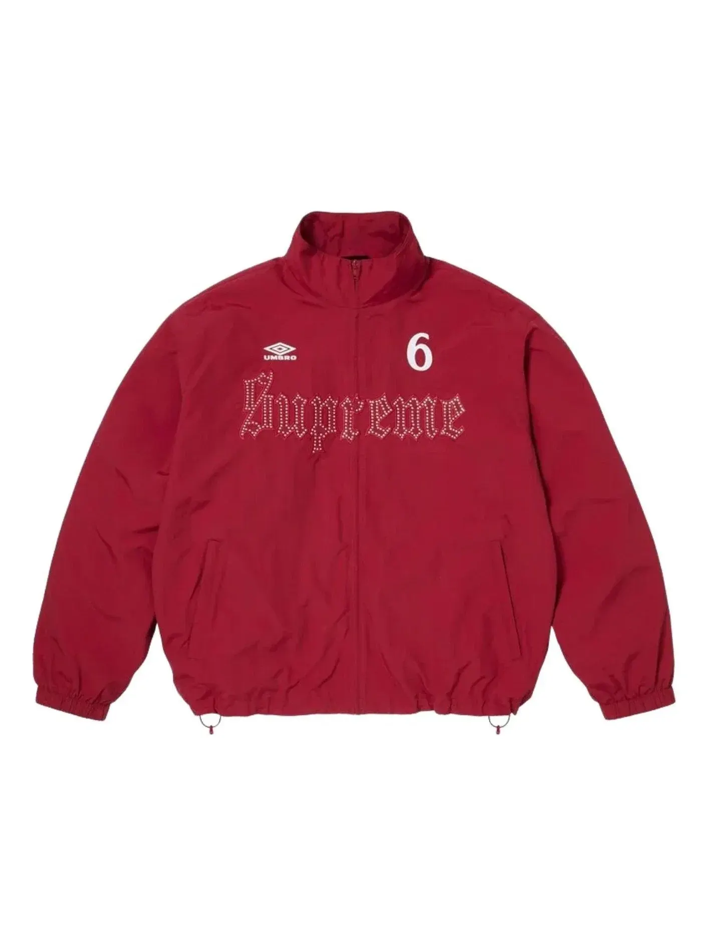 Мужская куртка с принтом Rhinestone Track Jacket Supreme — изображение 1 из 1, красный
