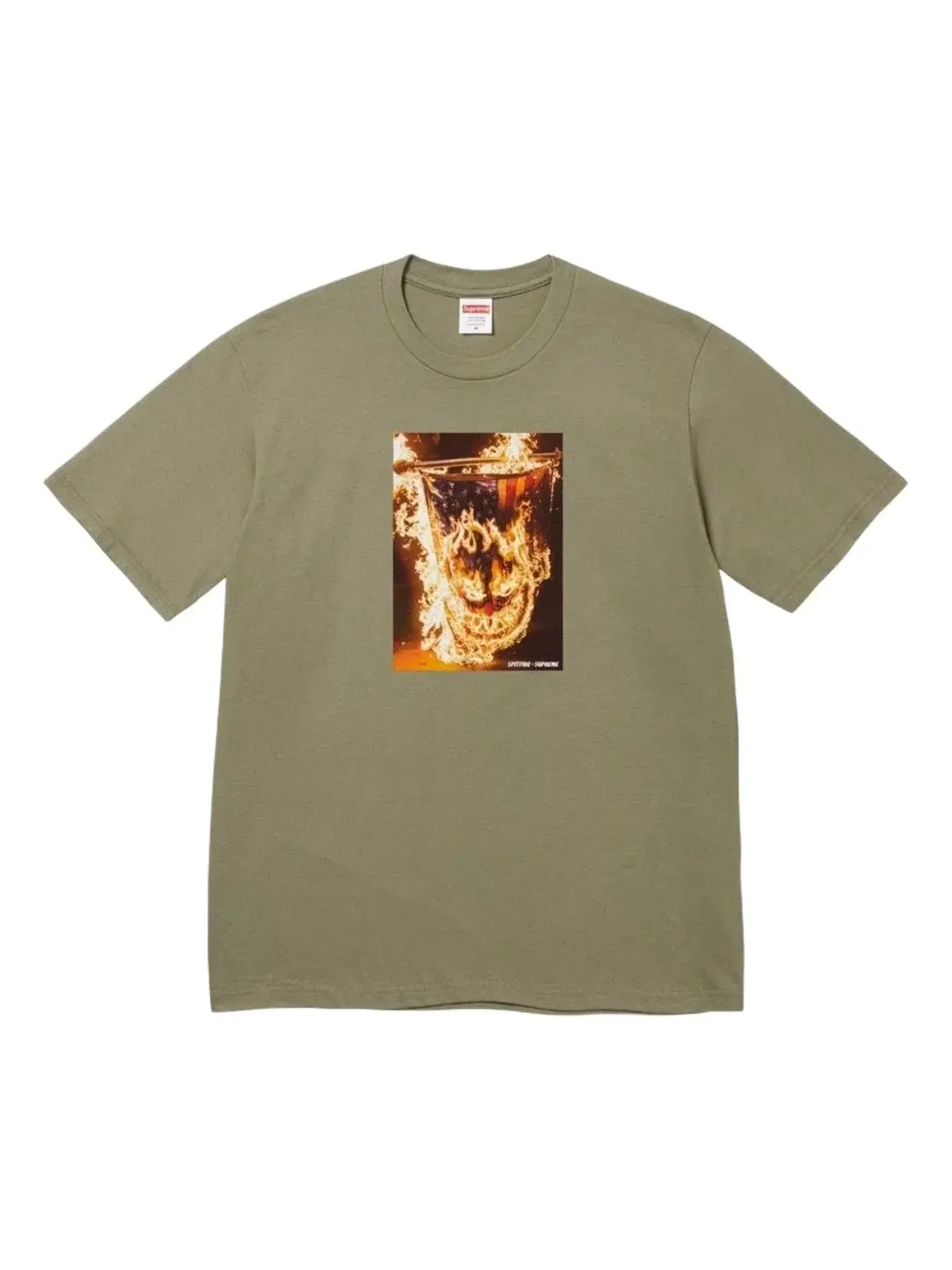 Мужская футболка с принтом Supreme x Spitfire SS26 Flag — изображение 1 из 2, зеленый