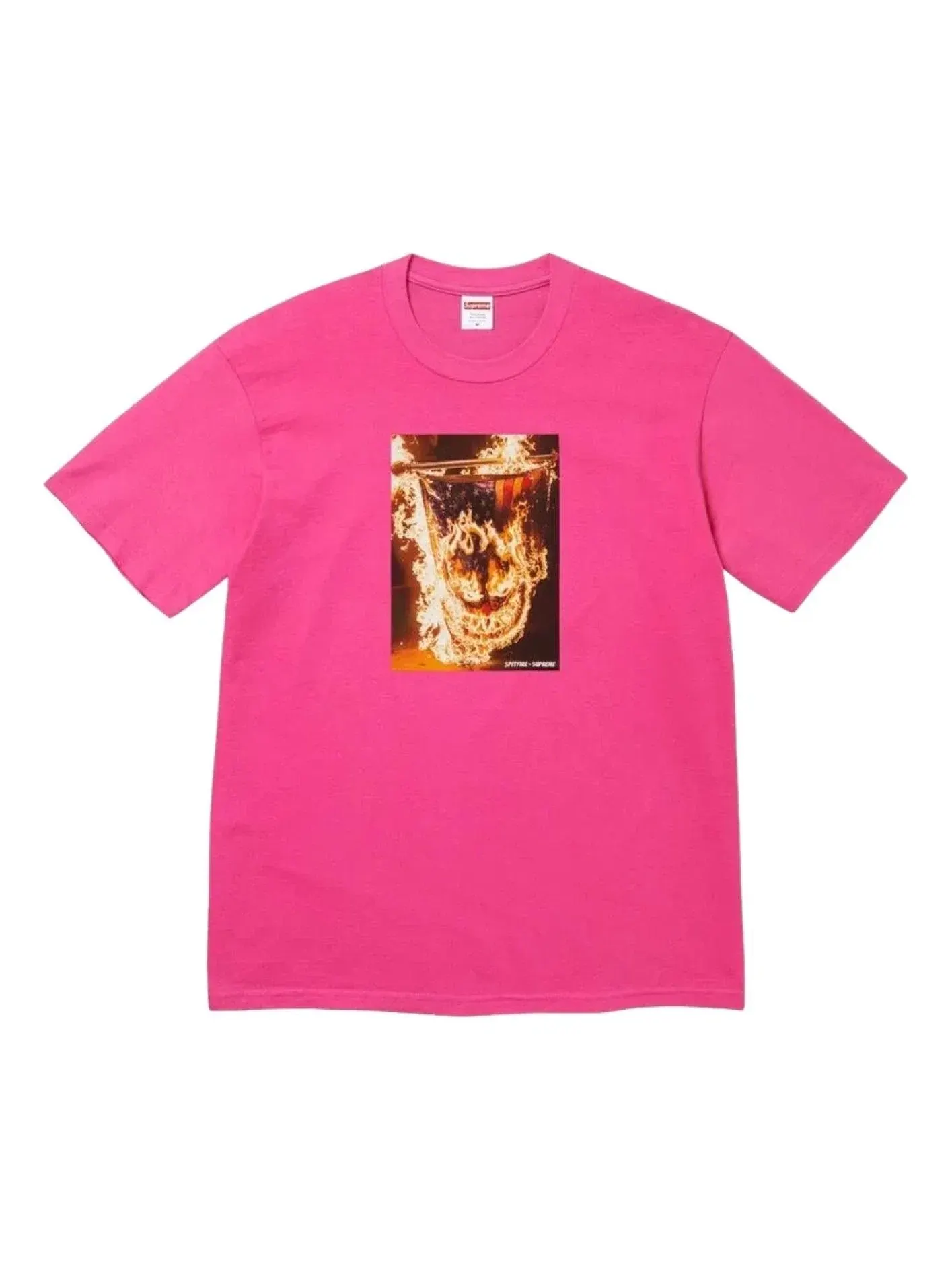 Мужская футболка с принтом Supreme x Spitfire SS26 Flag — изображение 1 из 2, розовый