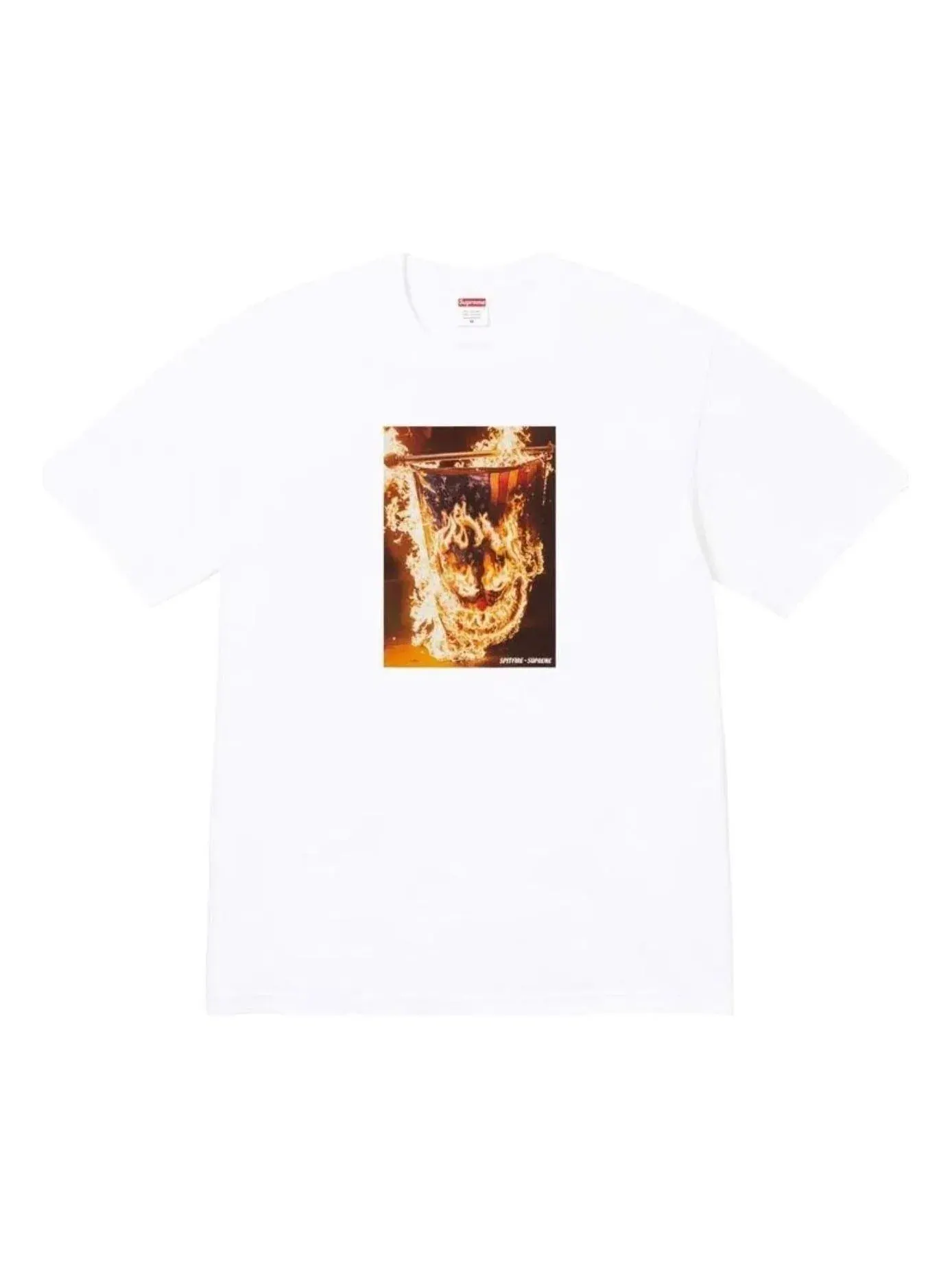 Мужская футболка с принтом Supreme x Spitfire SS26 Flag T-Shirt — изображение 1 из 2, белый