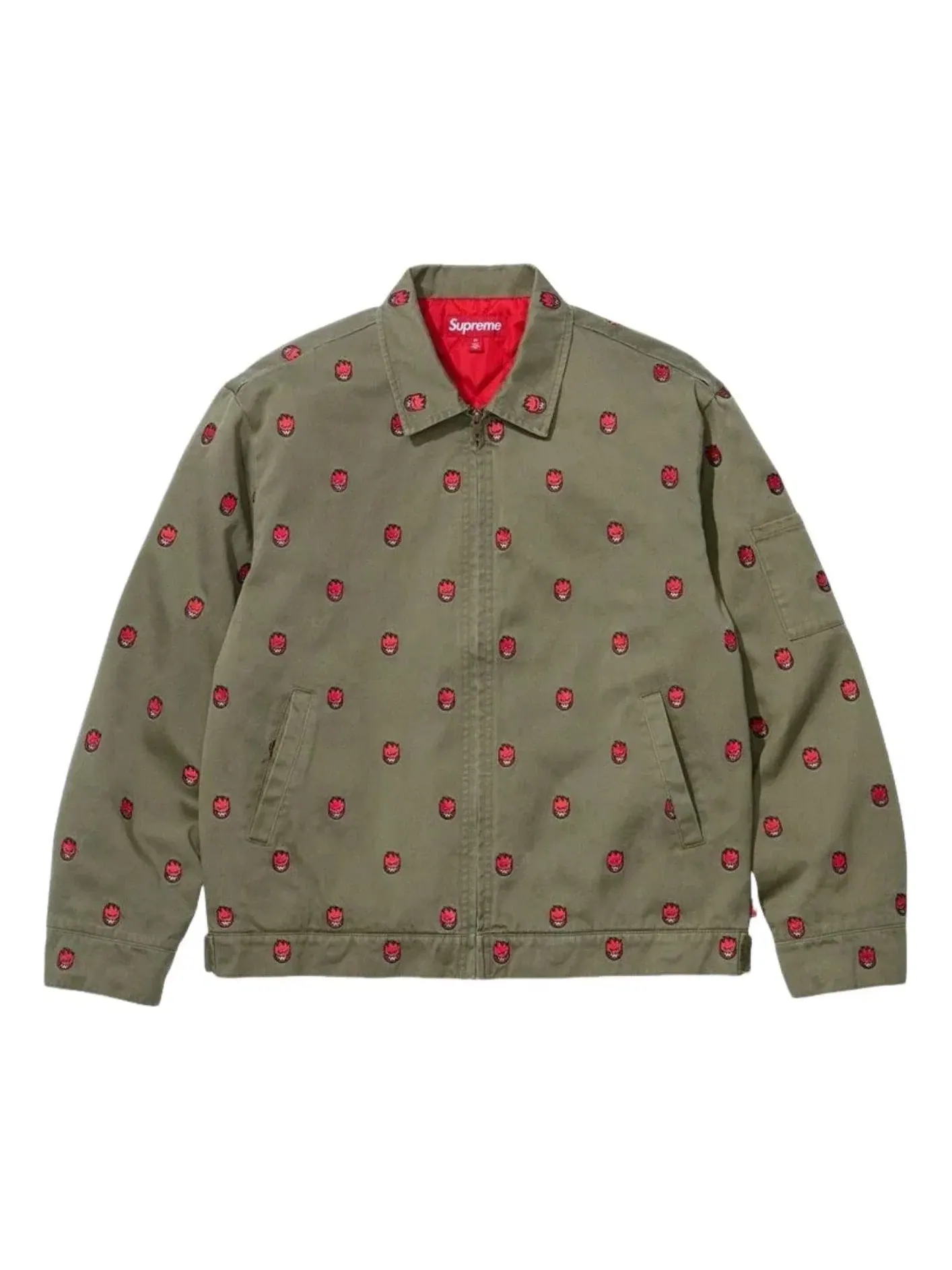 Мужская куртка с принтом Supreme x Spitfire SS26 Work Jacket — изображение 1 из 2, зеленый