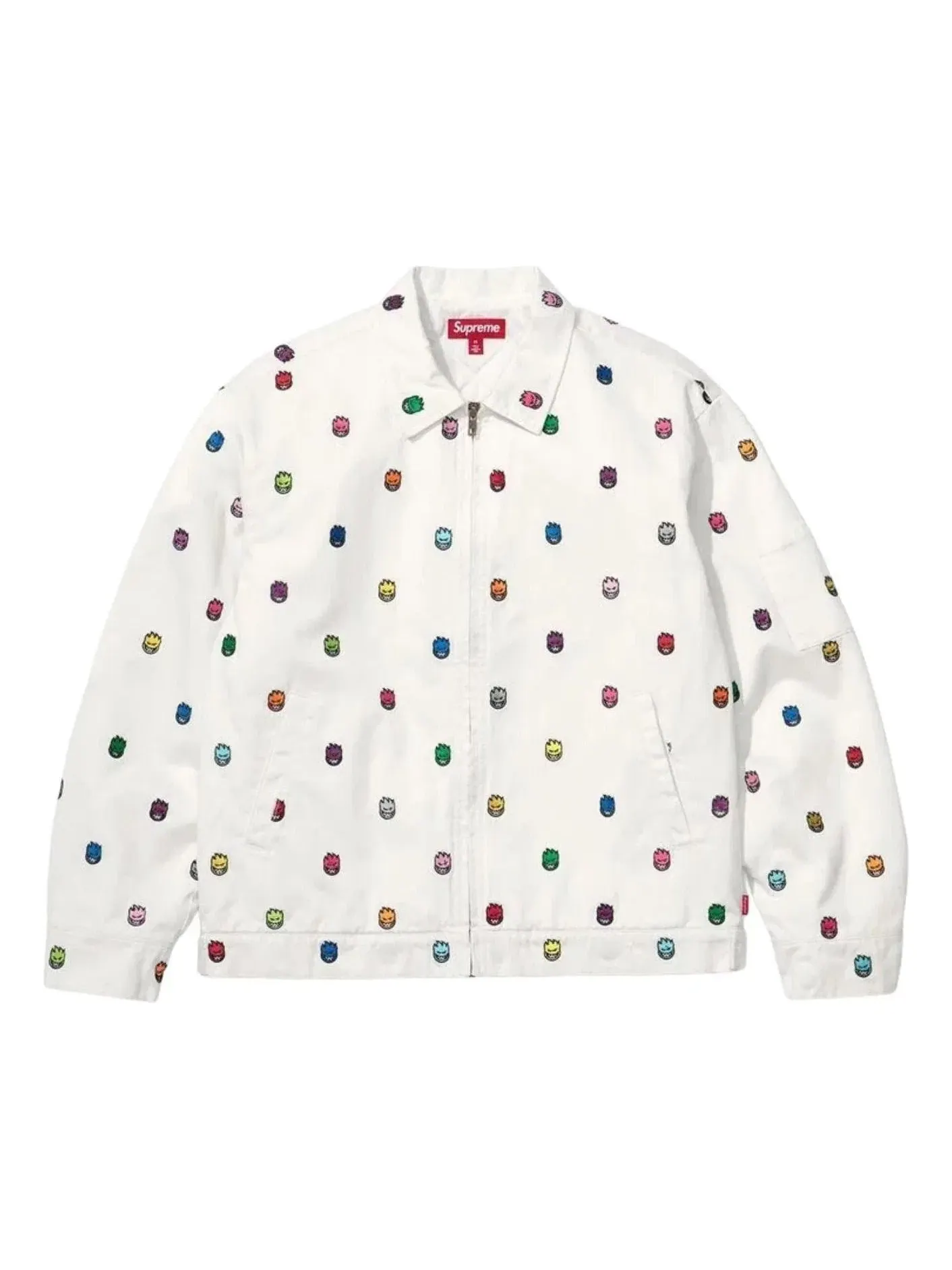 Мужская куртка с принтом Supreme x Spitfire SS26 Work Jacket — изображение 1 из 2, белый