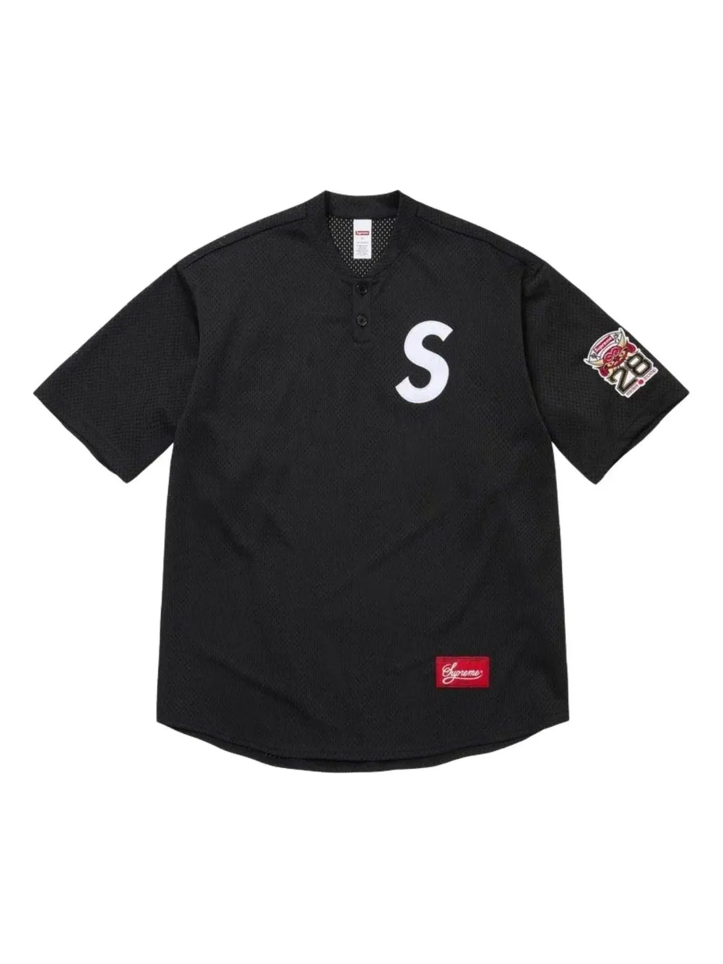 Мужская футболка-поло с принтом S Logo Tokyo Shop Supreme — изображение 1 из 2, черный