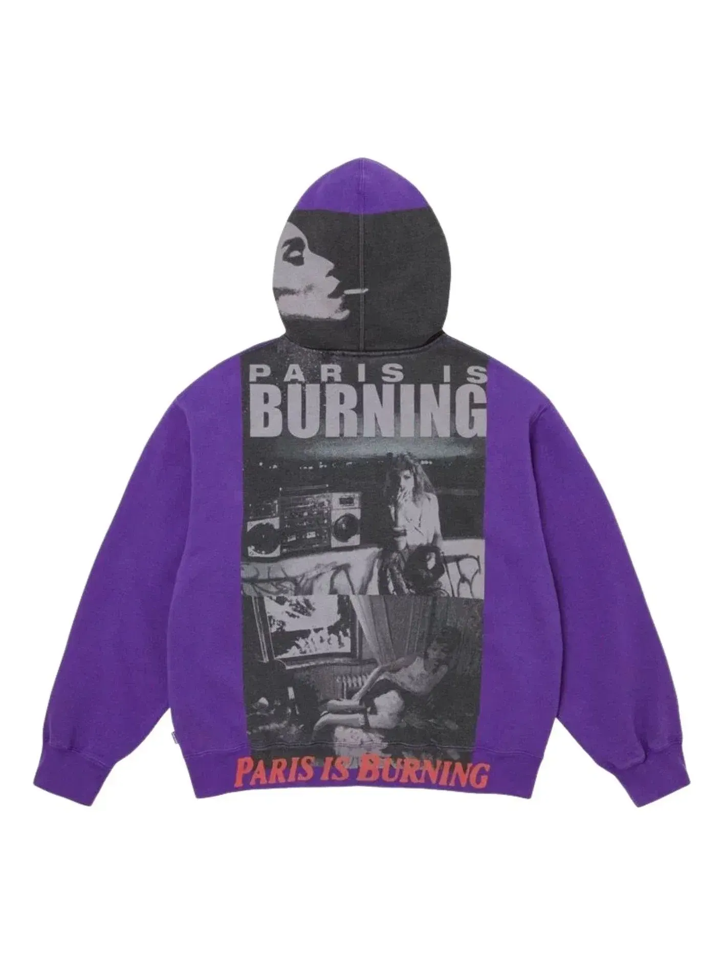 Мужское худи с капюшоном на молнии Paris Is Burning Supreme — изображение 1 из 3, фиолетовый