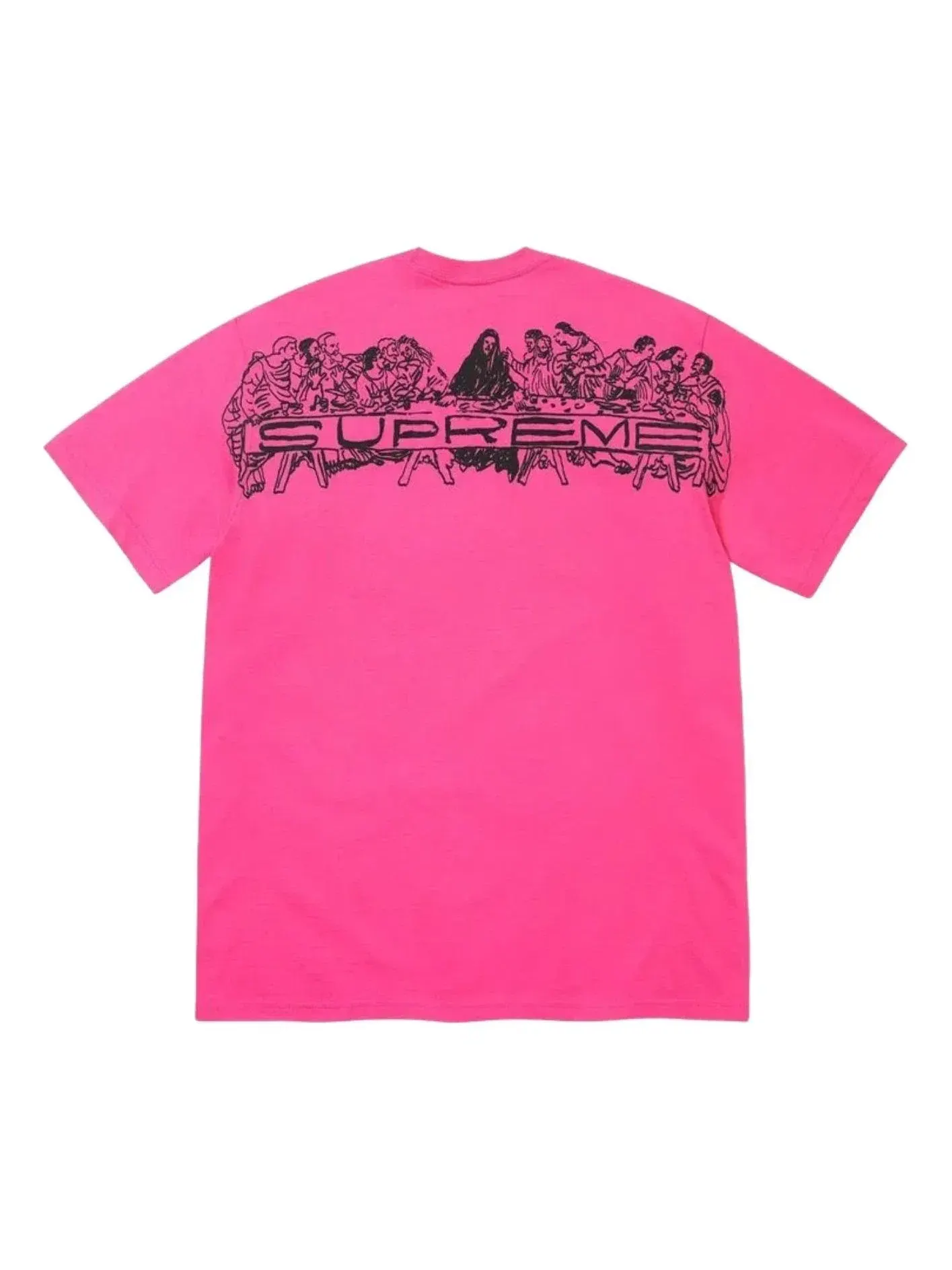 Мужская футболка с принтом Supreme SS26 Supper T-Shirt Fuchsia — изображение 1 из 2, розовый
