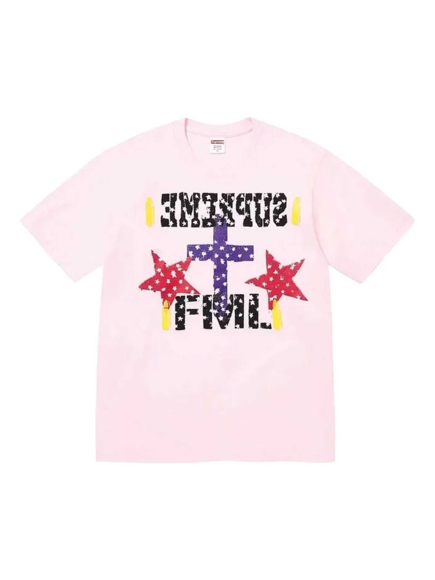 Мужская футболка с принтом Supreme SS26 FML T-Shirt — изображение 1 из 1, розовый
