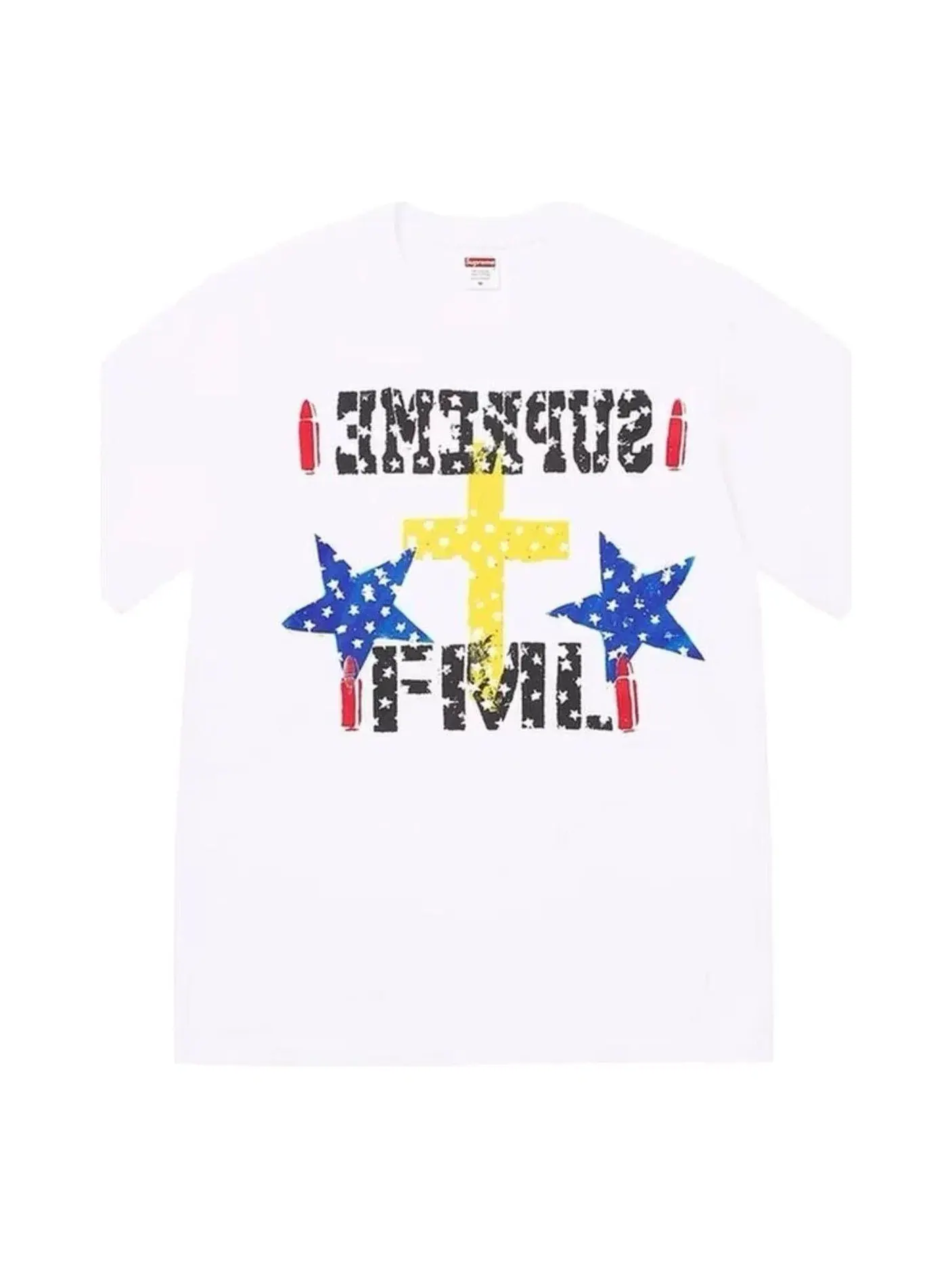 Мужская футболка с принтом FML Supreme — изображение 1 из 1, белый