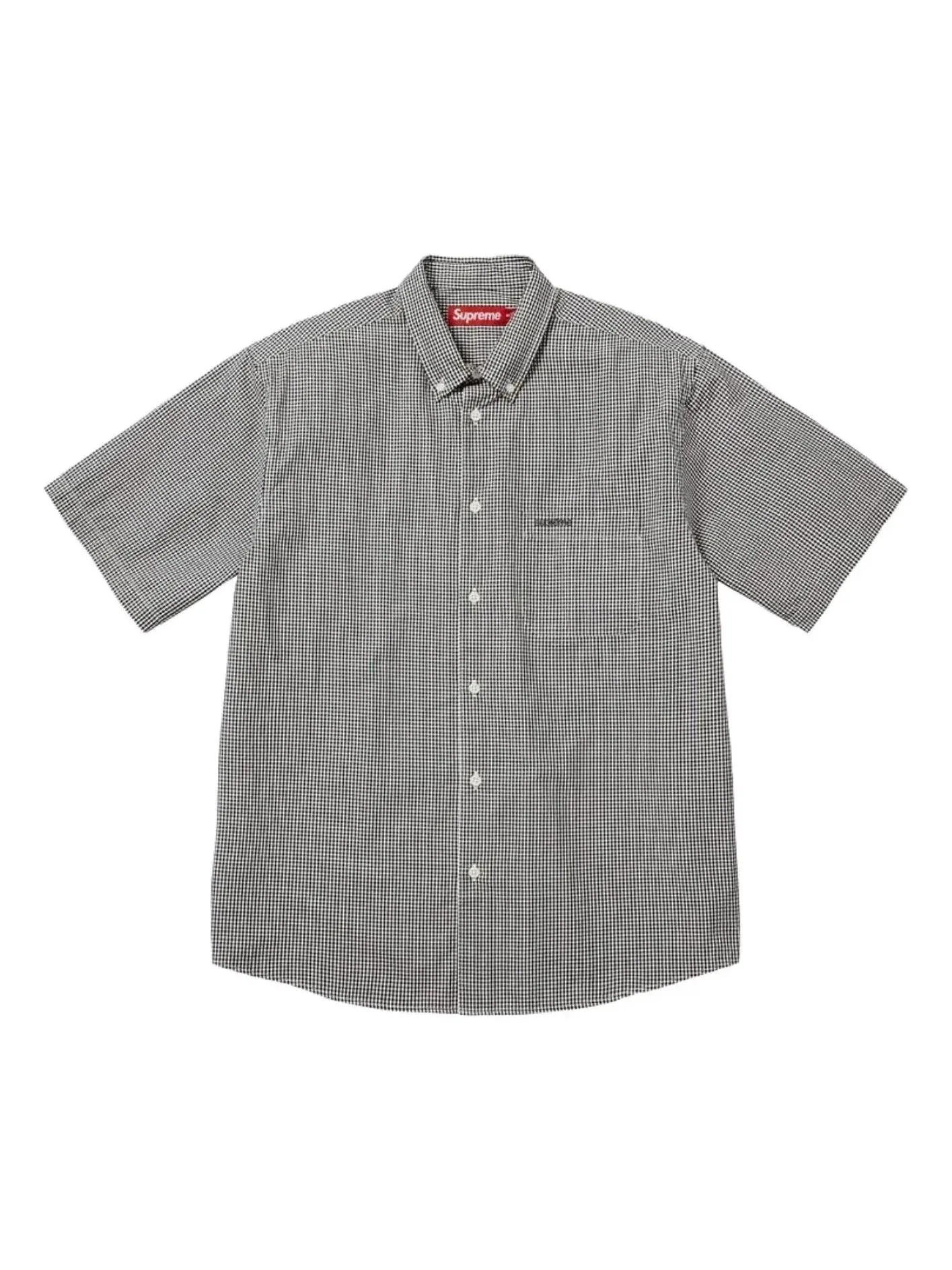 Мужская рубашка с принтом Gingham Supreme — изображение 1 из 1, черный