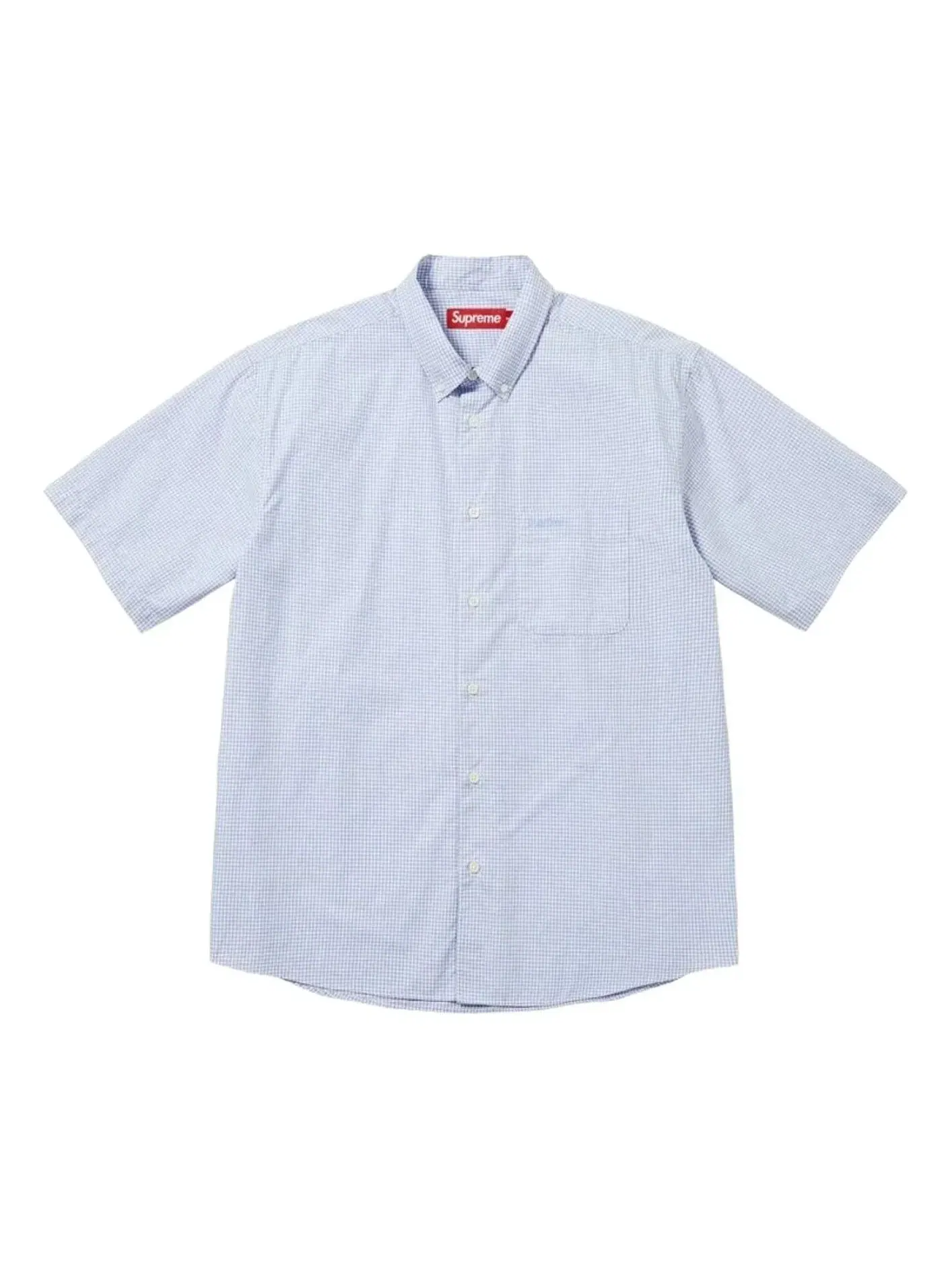Мужская рубашка с принтом в клетку Gingham Supreme — изображение 1 из 1, синий
