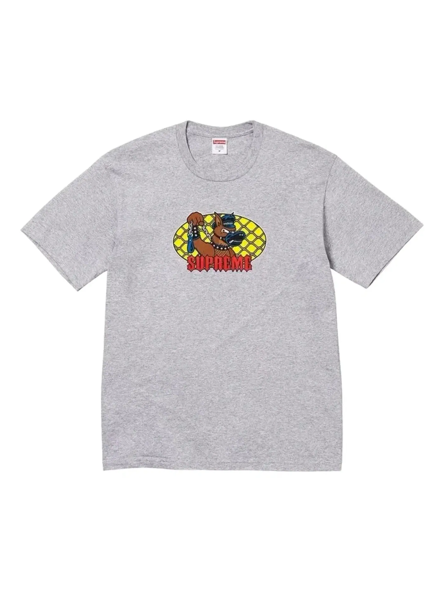 Мужская футболка с принтом Leash Supreme — изображение 1 из 1, серый