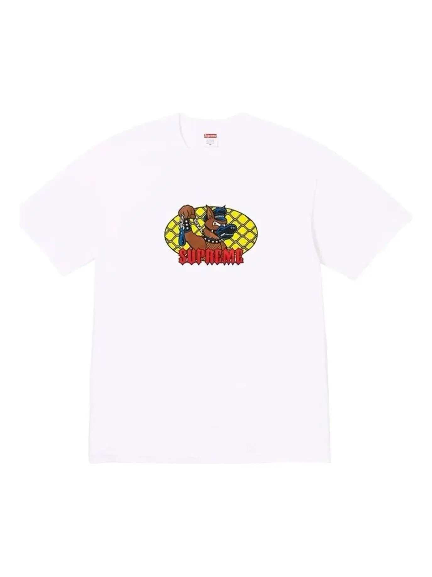 Мужская футболка с принтом Leash Supreme — изображение 1 из 1, белый