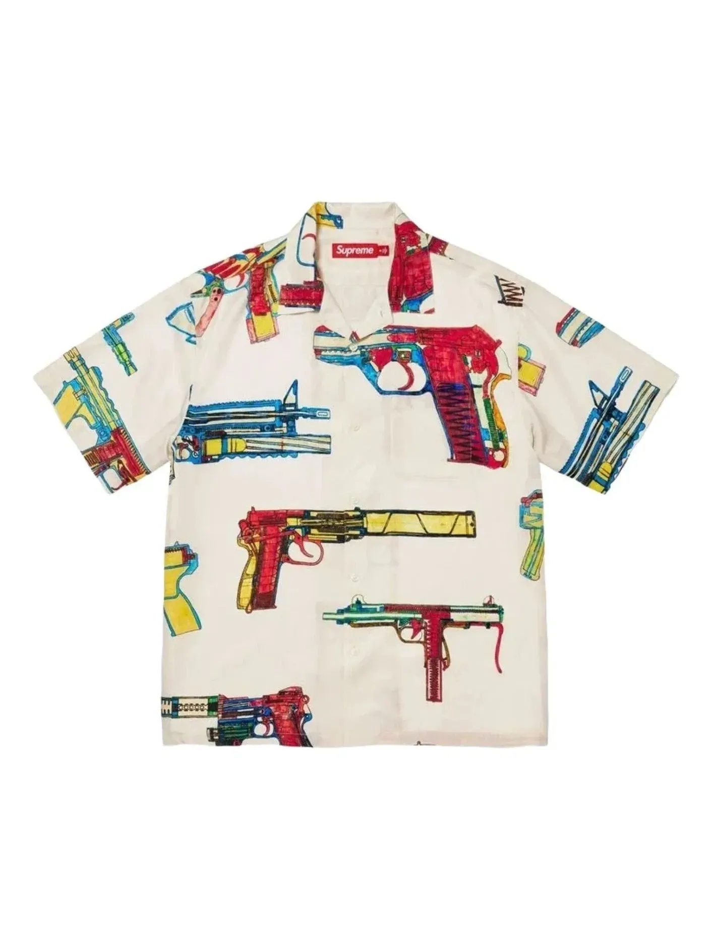 Мужская рубашка с коротким рукавом Guns Silk S/S Shirt Supreme — изображение 1 из 2, белый