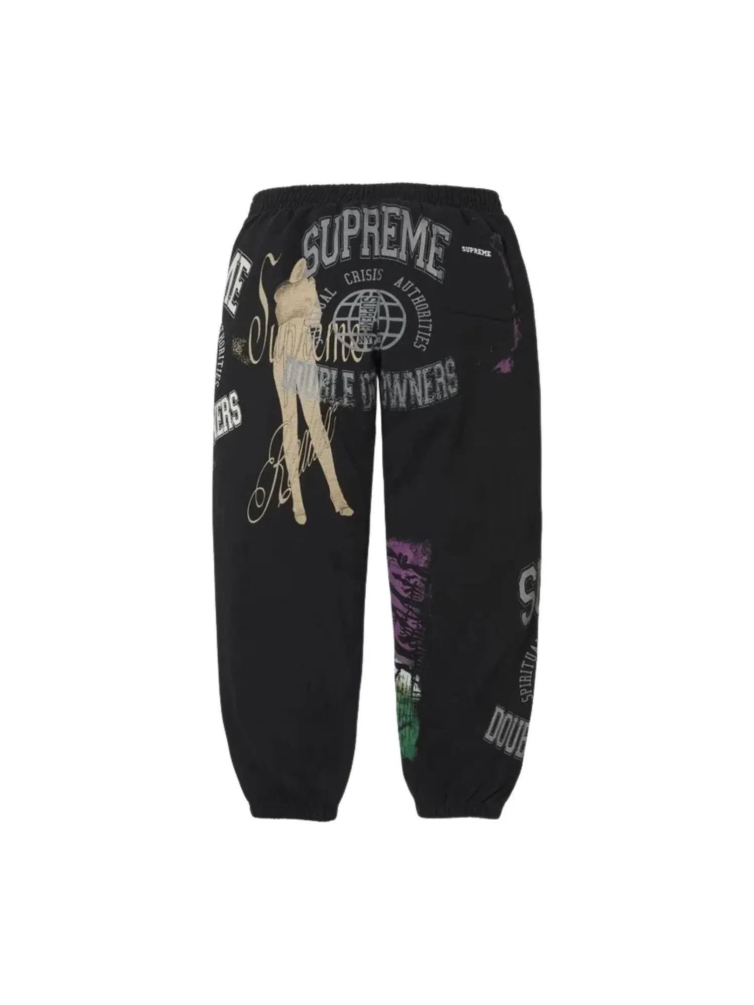 Мужские спортивные штаны с принтом Overprint Supreme — изображение 2 из 2, черный