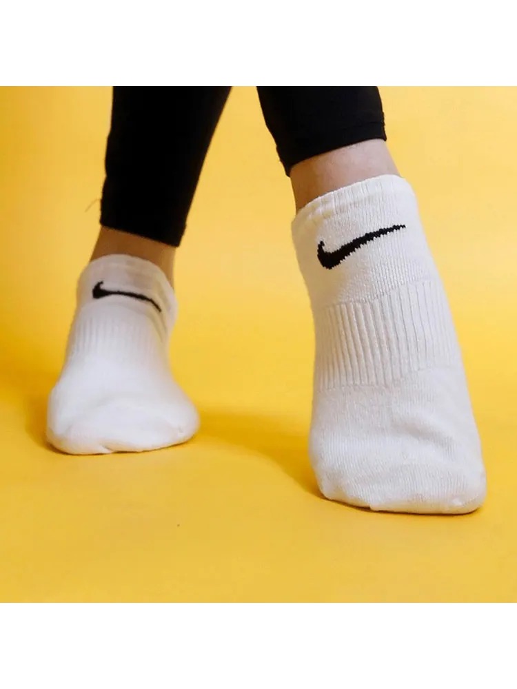 Носки Nike Sports 3 Pairs Breathable Shallow Sports Socks Couple Style 3 Pairs White — изображение 5 из 5, белый
