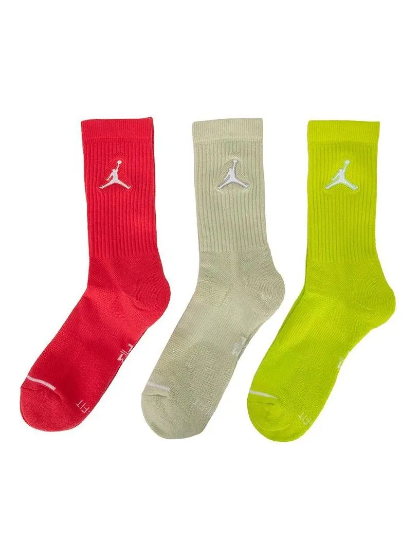 Носки Air Jordan Everyday Max Crew Sports Socks 'Red Olive Green Grey' — изображение 1 из 4, серый