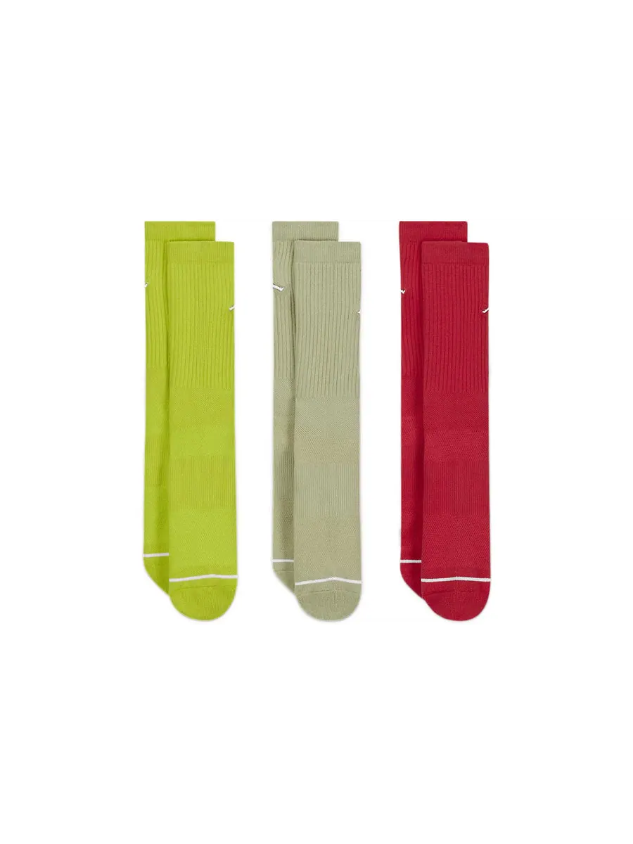 Носки Air Jordan Everyday Max Crew Sports Socks 'Red Olive Green Grey' — изображение 2 из 4, серый