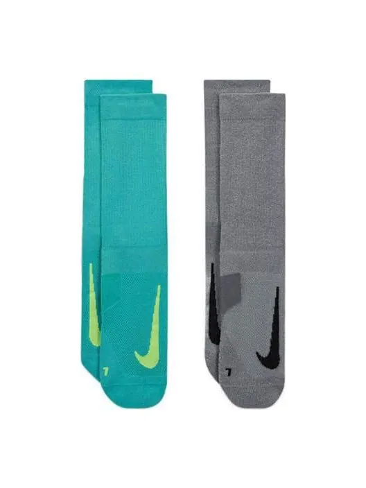 Носки Nike Multiplier Casual Logo Sports Knit Socks Unisex 1 2 Pairs Blue Gray — изображение 1 из 3, серый