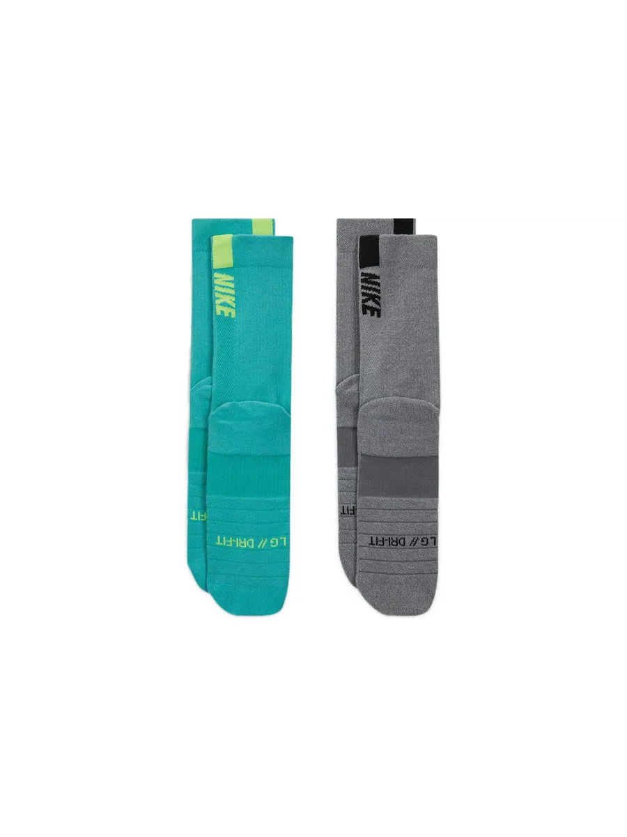 Носки Nike Multiplier Casual Logo Sports Knit Socks Unisex 1 2 Pairs Blue Gray — изображение 2 из 3, серый