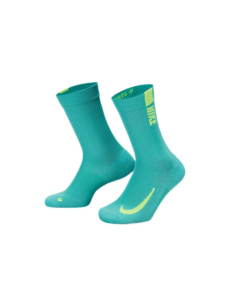 Носки Nike Multiplier Casual Logo Sports Knit Socks Unisex 1 2 Pairs Blue Gray — изображение 3 из 3, серый