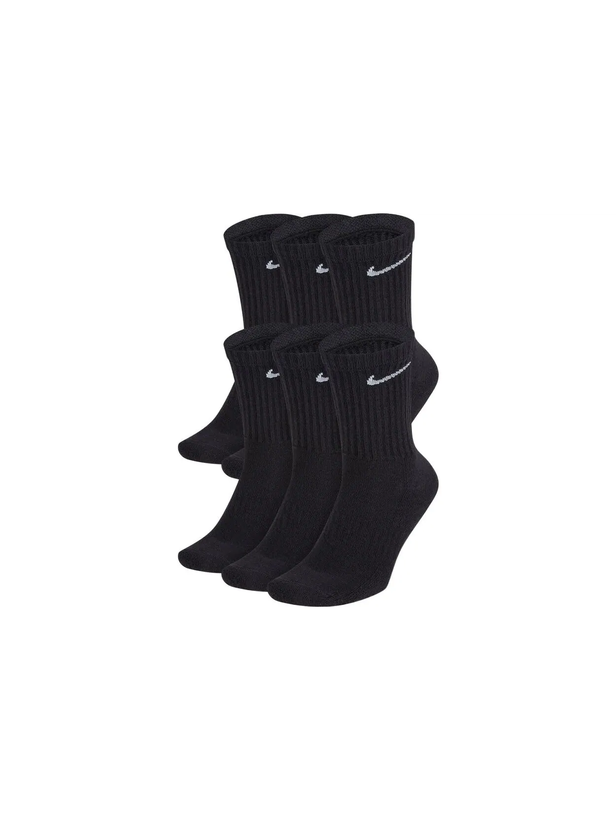 Комплект носков Nike Everyday Cushioned, 6 пар — изображение 1 из 3, черный