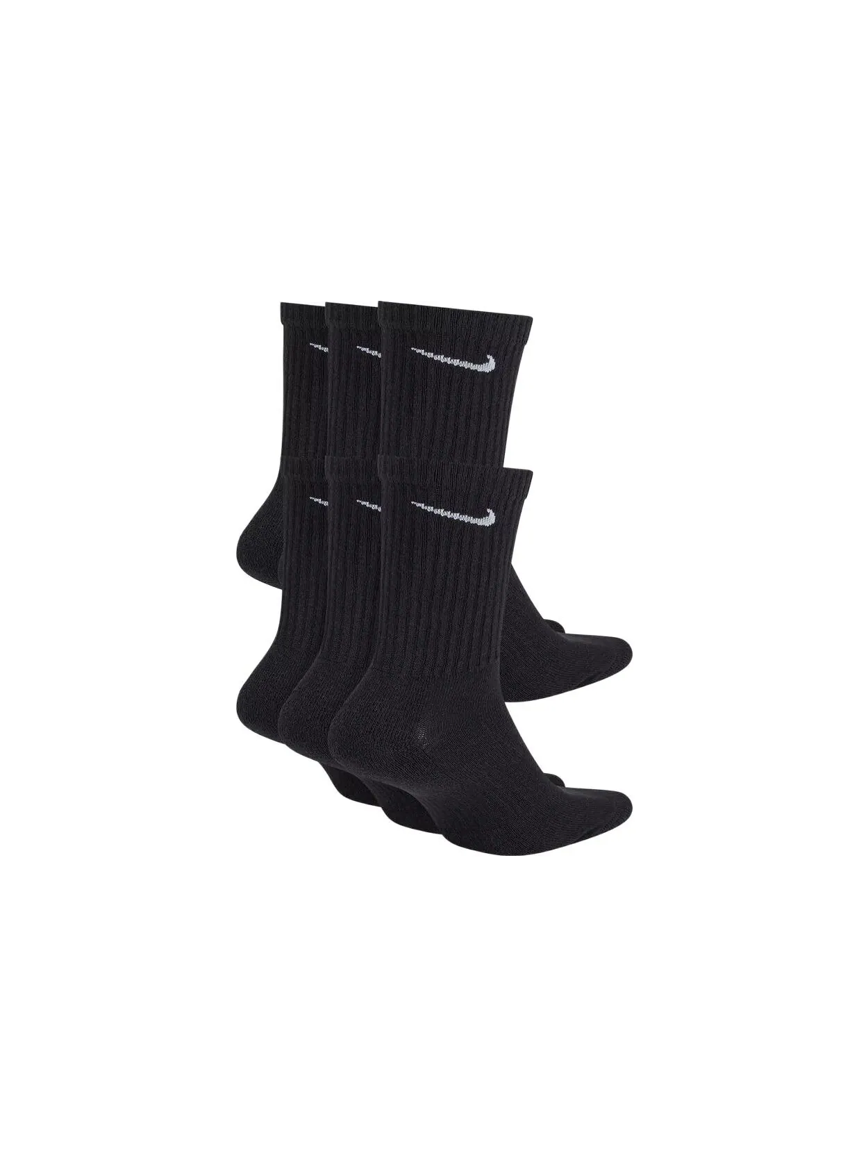 Комплект носков Nike Everyday Cushioned, 6 пар — изображение 2 из 3, черный