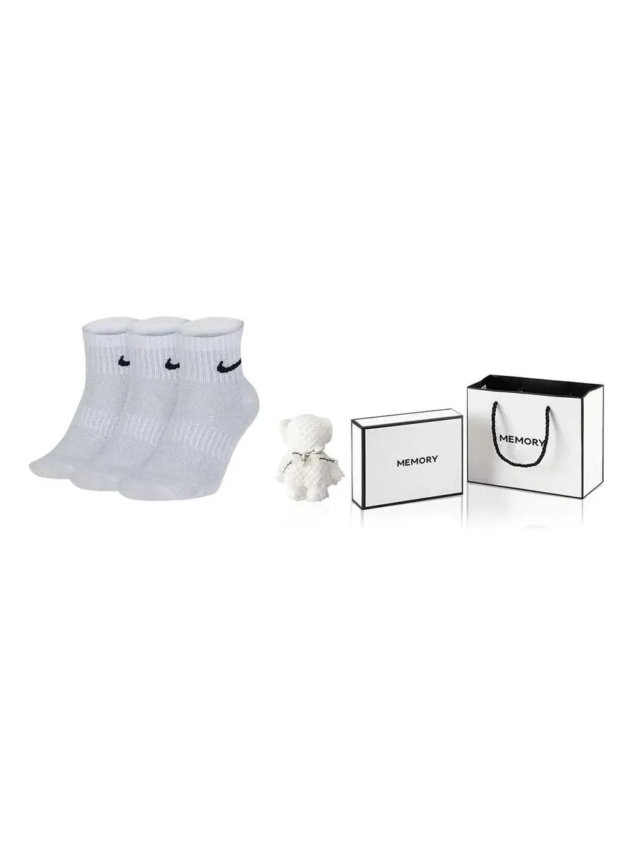 Носки Nike Everyday Lightweight Mid Tops Training Socks Unisex White — изображение 1 из 1, белый