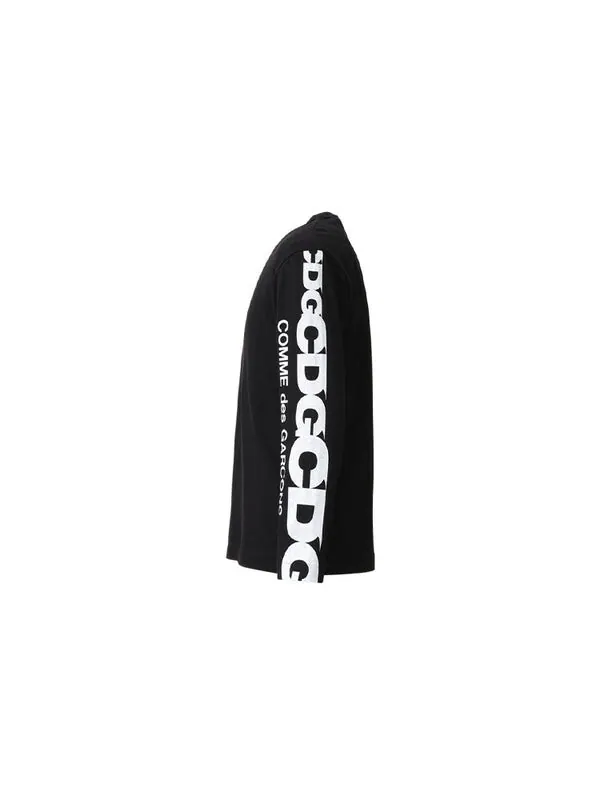 Футболка с длинным рукавом Comme des Garcons с логотипом — изображение 2 из 3, черный
