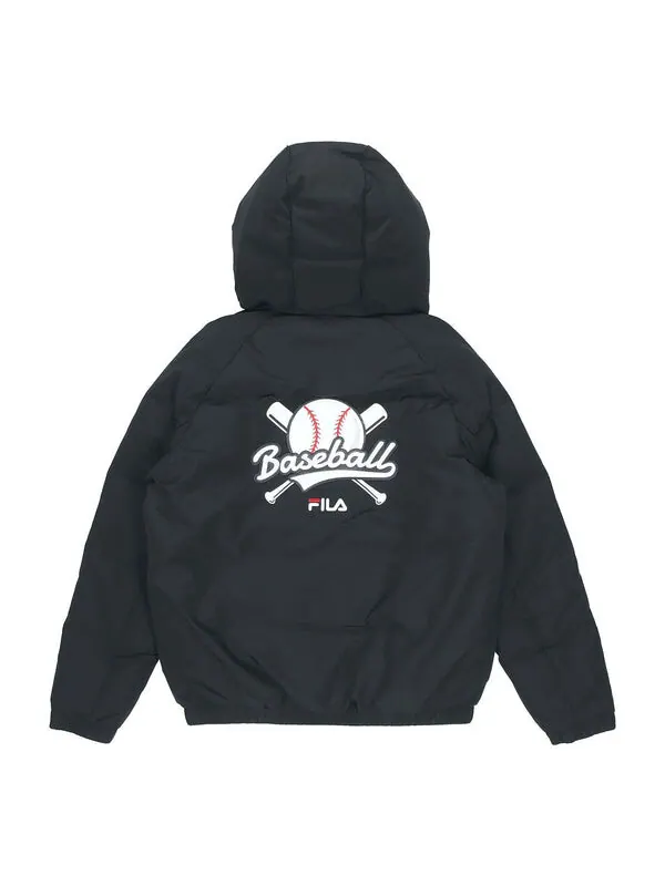 Куртка logo print down jacket 'black white' Fila Fusion — белый