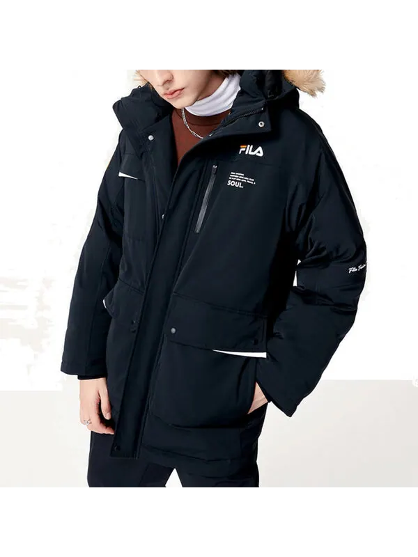 Куртка multi pocket down jacket 'black' Fila Fusion — изображение 3 из 3, черный