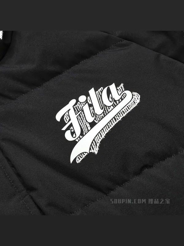 Куртка winter down jacket 'black' Fila Fusion — изображение 4 из 4, черный/белый