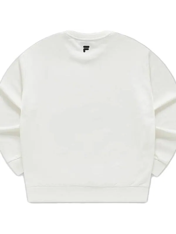 Свитер logo printed sweater 'white black' Fila Fusion — изображение 2 из 3, белый/черный