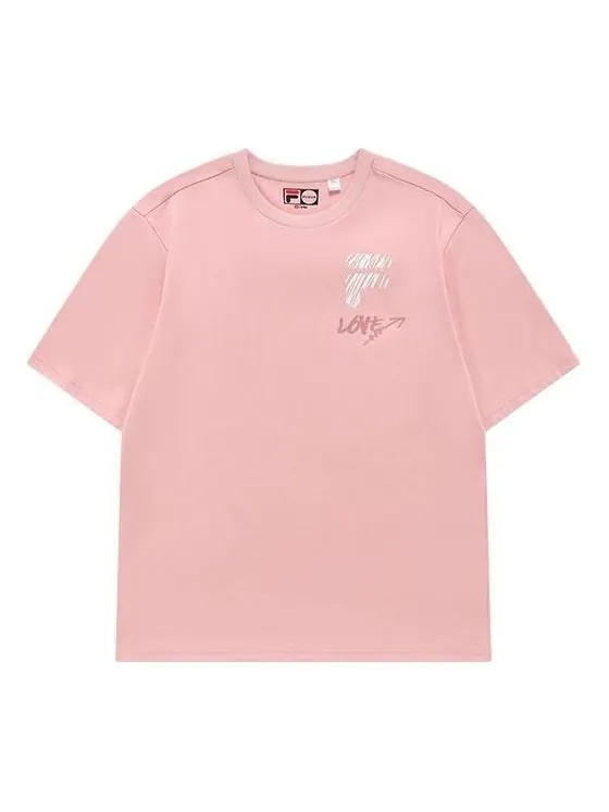 Футболка FILA FUSION Casual Logo Tee 'Pink' — изображение 1 из 5, розовый