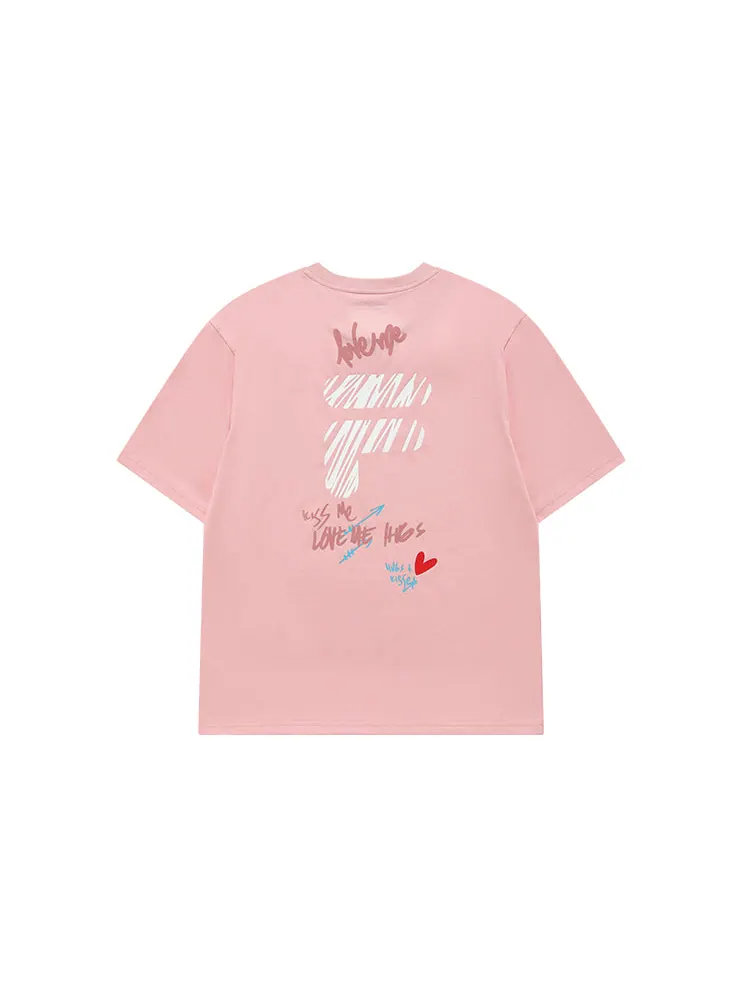 Футболка FILA FUSION Casual Logo Tee 'Pink' — изображение 2 из 5, розовый